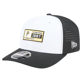 Men's New Era White/Black Pittsburgh Pirates Established Patch 9SEVENTY Adjustable Hat