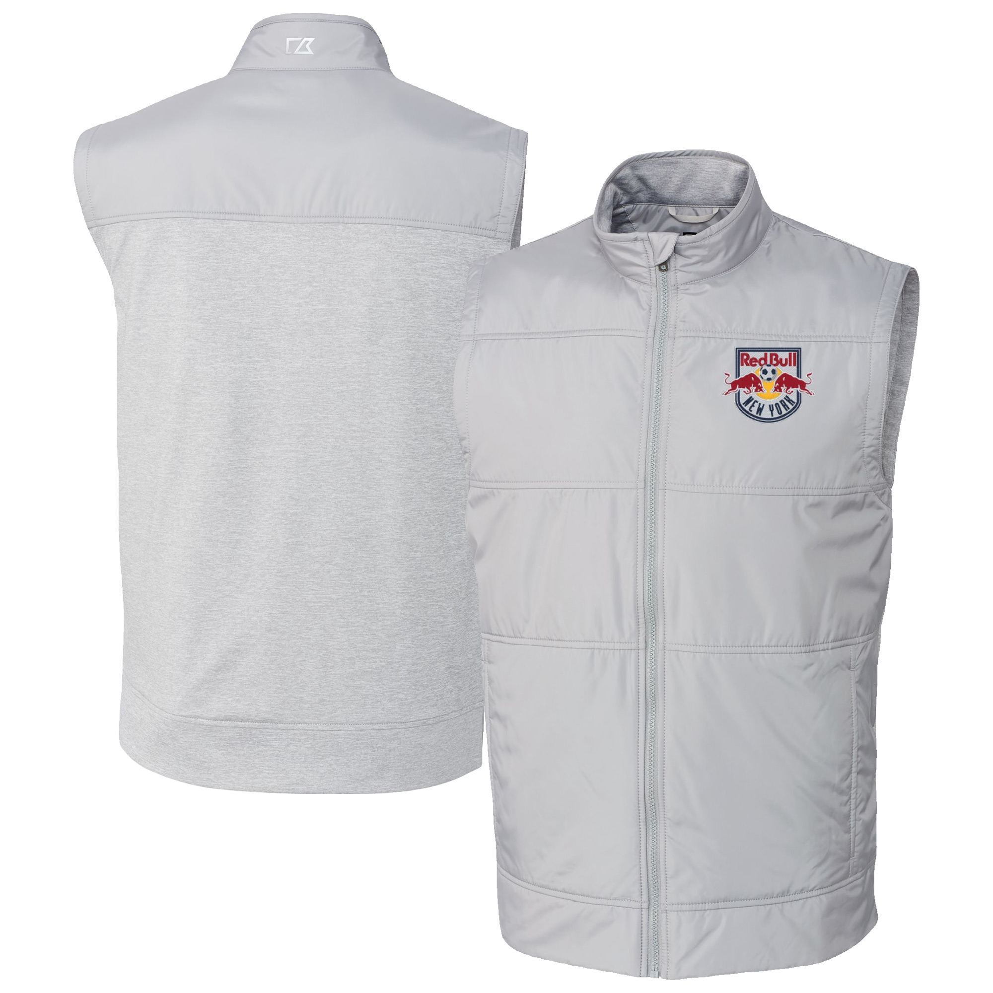 Men’s Cutter & Buck Gray New York Red Bulls Stealth Hybrid Quilted Windbreaker Vest Men’s Cutter & Buck Gray New York Red Bulls Stealth Hybrid Quilted Windbreaker Vest