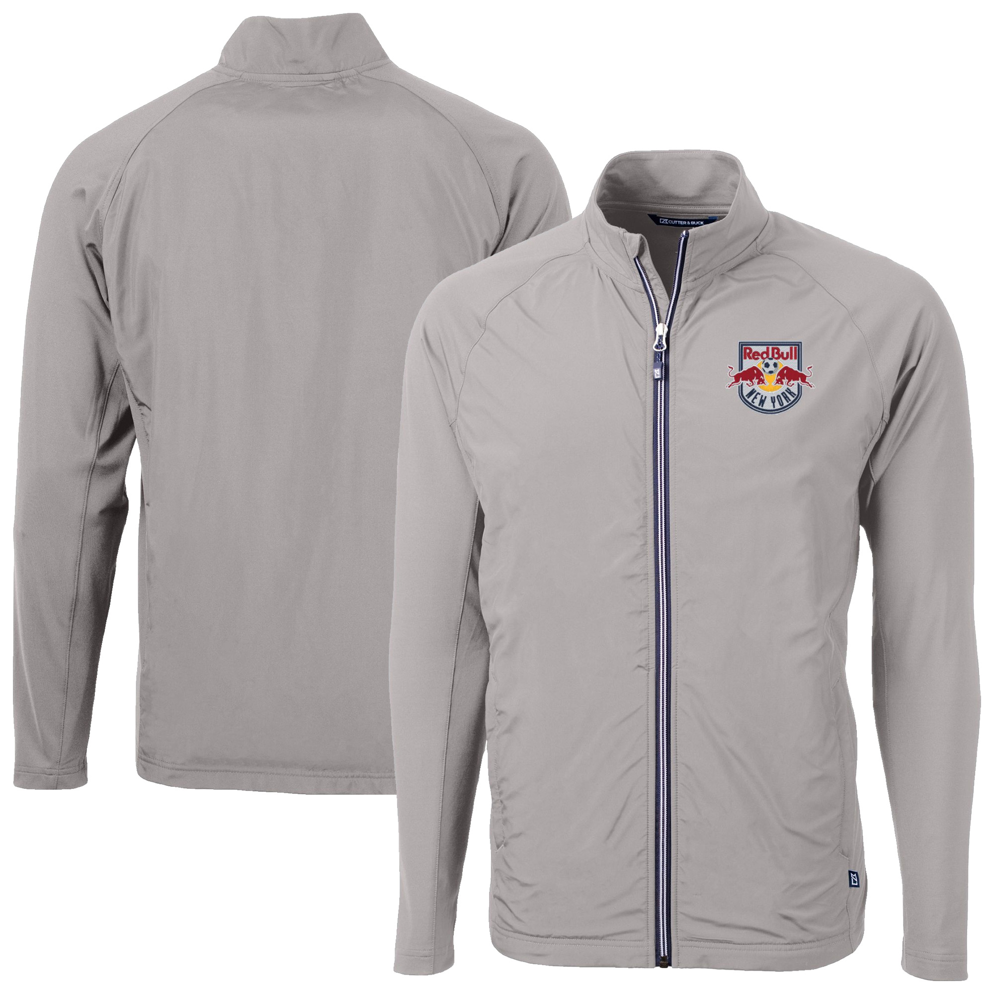 Men’s Cutter & Buck Gray New York Red Bulls Adapt Eco Knit Hybrid Recycled Full-Zip Jacket Men’s Cutter & Buck Gray New York Red Bulls Adapt Eco Knit Hybrid Recycled Full-Zip Jacket