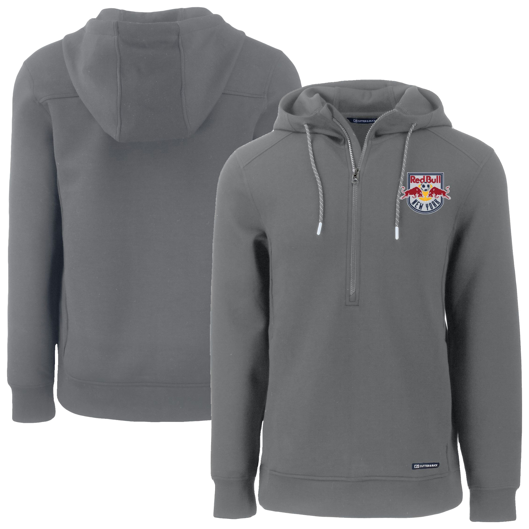 Men’s Cutter & Buck Gray New York Red Bulls Roam Eco Half-Zip Recycled Tri-Blend Half-Zip Hoodie Men’s Cutter & Buck Gray New York Red Bulls Roam Eco Half-Zip Recycled Tri-Blend Half-Zip Hoodie