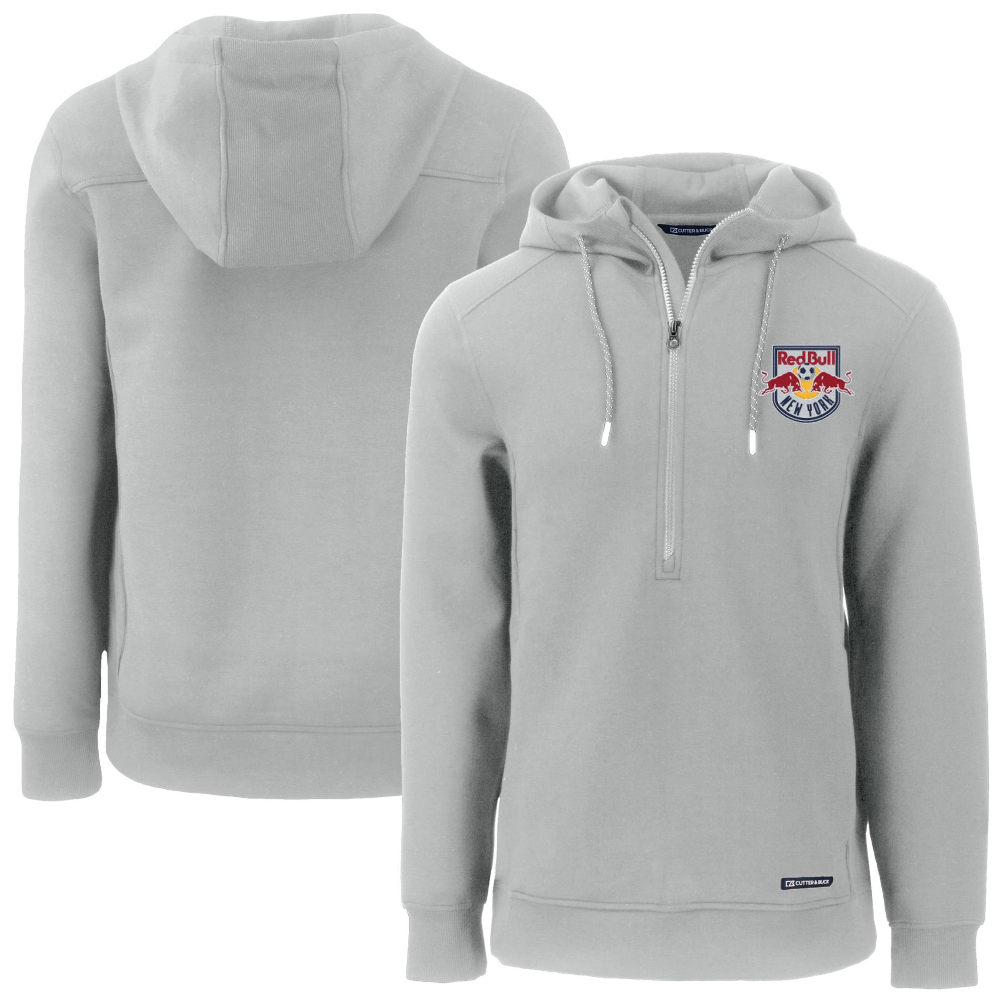 Men’s Cutter & Buck Gray New York Red Bulls Roam Eco Half-Zip Recycled Tri-Blend Half-Zip Hoodie Men’s Cutter & Buck Gray New York Red Bulls Roam Eco Half-Zip Recycled Tri-Blend Half-Zip Hoodie