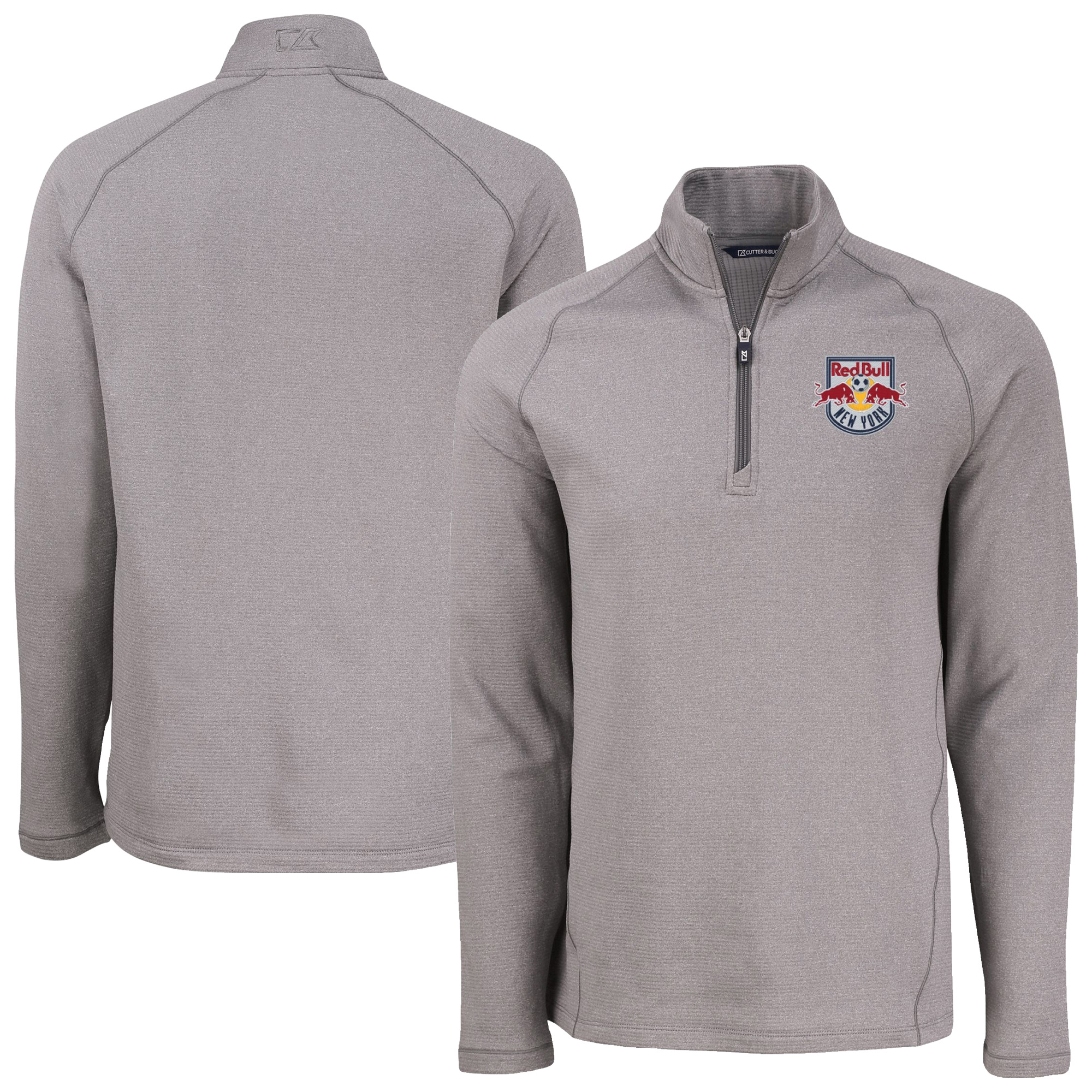 Men’s Cutter & Buck Heather Gray New York Red Bulls Peshastin Eco Fleece Recycled Raglan Half-Zip Top Men’s Cutter & Buck Heather Gray New York Red Bulls Peshastin Eco Fleece Recycled Raglan Half-Zip Top