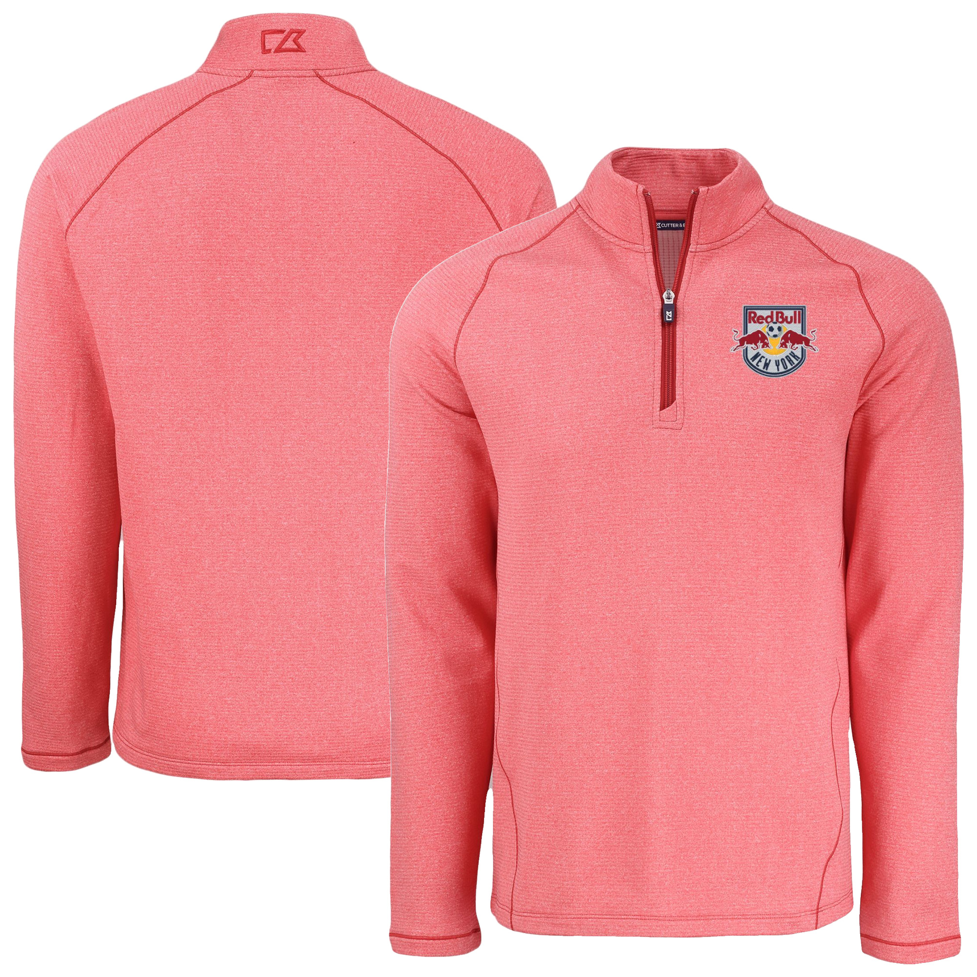 Men’s Cutter & Buck Heather Red New York Red Bulls Peshastin Eco Fleece Recycled Raglan Half-Zip Top Men’s Cutter & Buck Heather Red New York Red Bulls Peshastin Eco Fleece Recycled Raglan Half-Zip Top