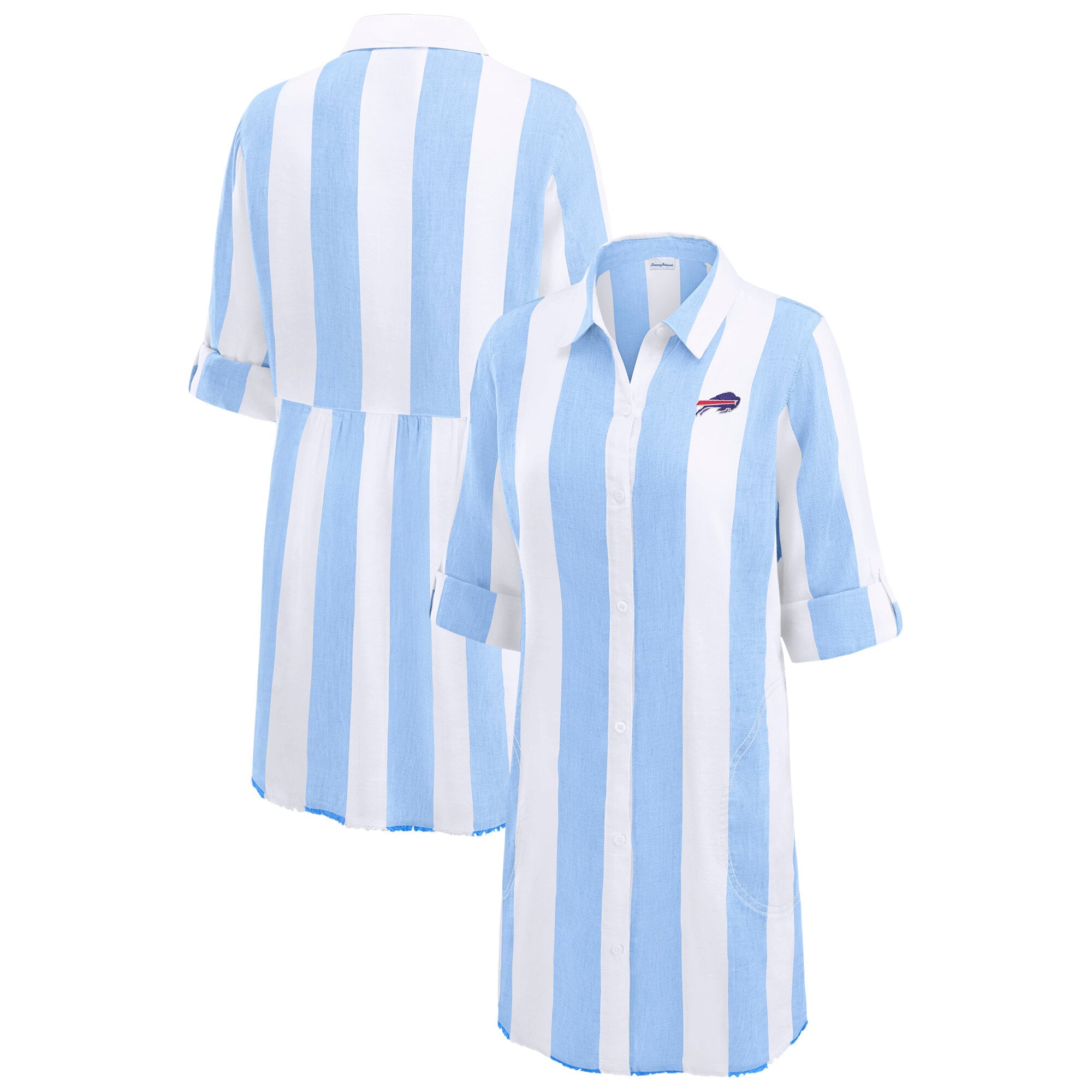 Women’s Tommy Bahama Blue/White Buffalo Bills Rugby Beach Stripe Button-Up Tunic Women’s Tommy Bahama Blue/White Buffalo Bills Rugby Beach Stripe Button-Up Tunic
