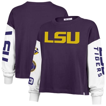 Women's '47 Purple LSU Tigers Sydney Long Sleeve T-Shirt