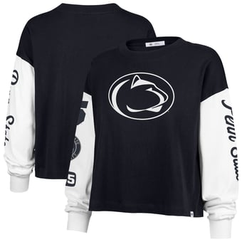 Women's '47 Navy Penn State Nittany Lions Sydney Long Sleeve T-Shirt