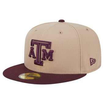 Men's New Era  Khaki Texas A&M Aggies Two-Tone 59FIFTY Fitted Hat