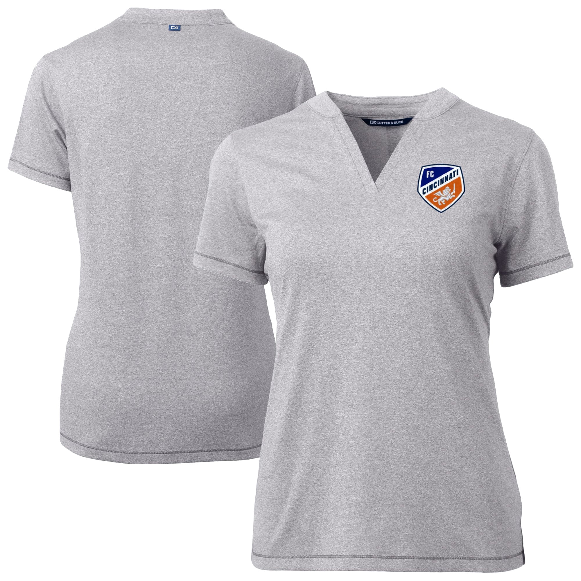 Women's Cutter & Buck Heather Gray FC Cincinnati Forge Heather Stretch Blade Top