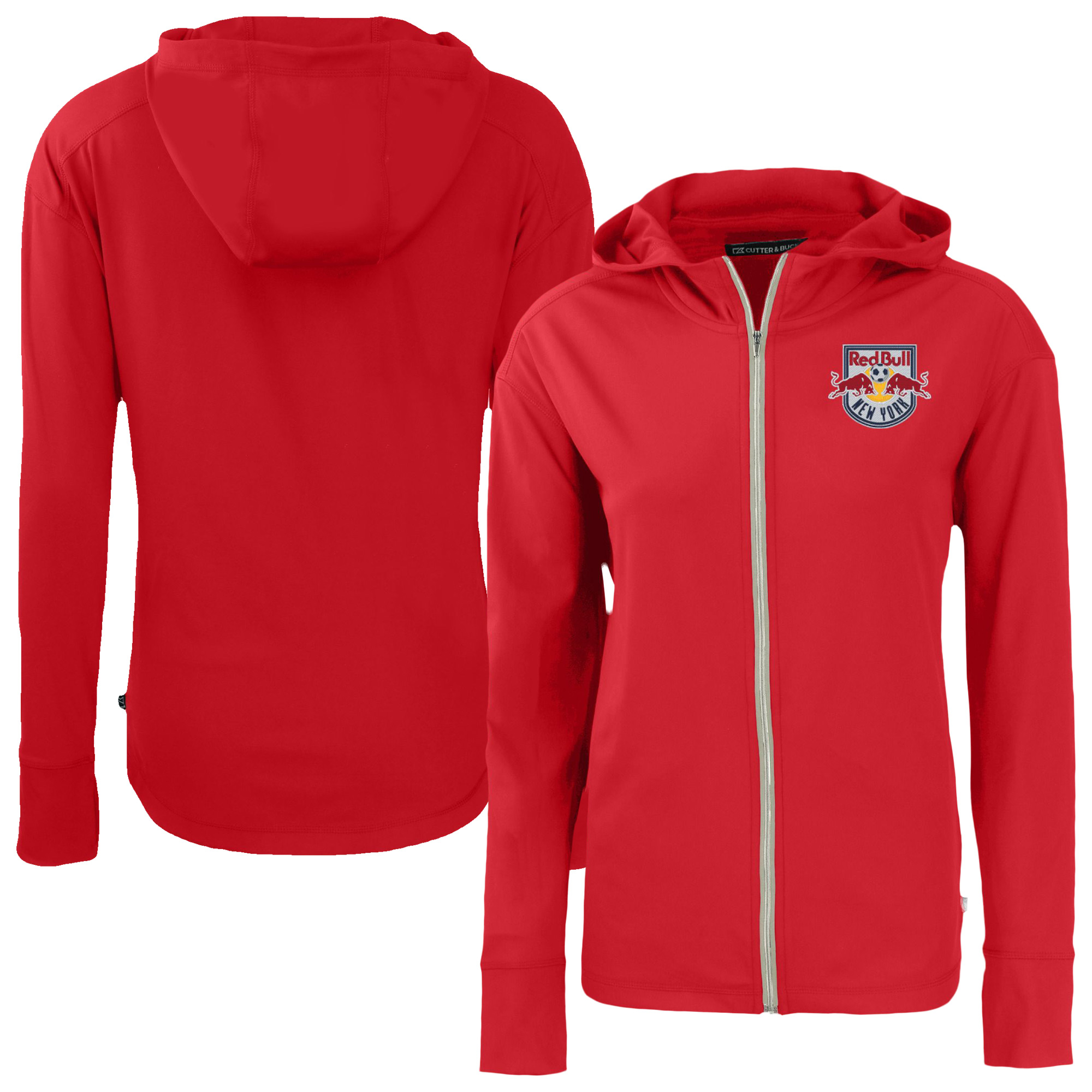 Women’s Cutter & Buck Red New York Red Bulls Daybreak Eco Recycled Full-Zip Hoodie Women’s Cutter & Buck Red New York Red Bulls Daybreak Eco Recycled Full-Zip Hoodie