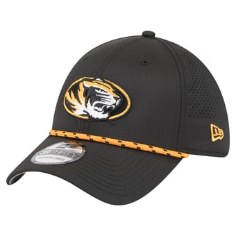 Men's New Era  Black Missouri Tigers Rope 39THIRTY Flex Hat