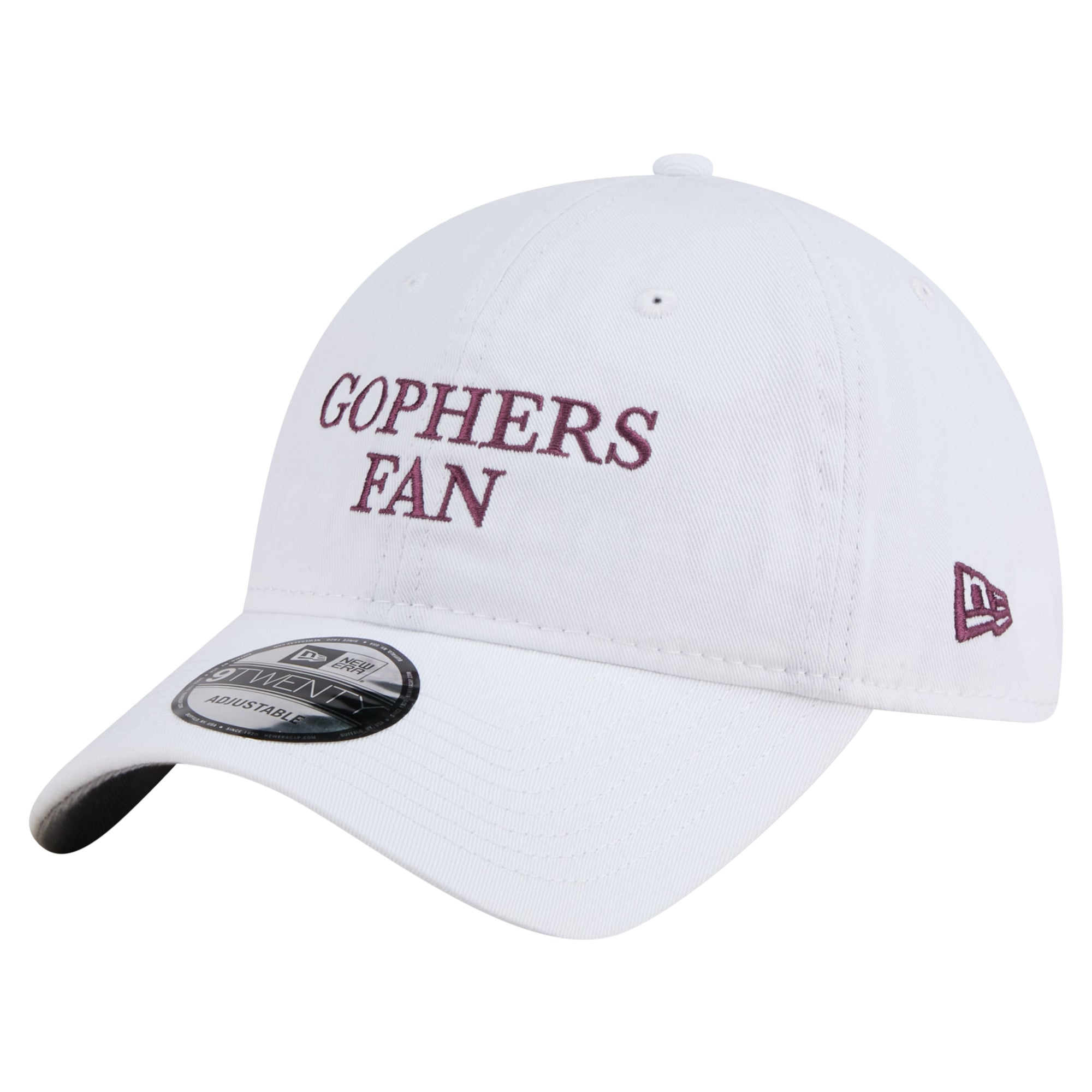 Men's New Era White Minnesota Golden Gophers Fan 9TWENTY Adjustable Hat