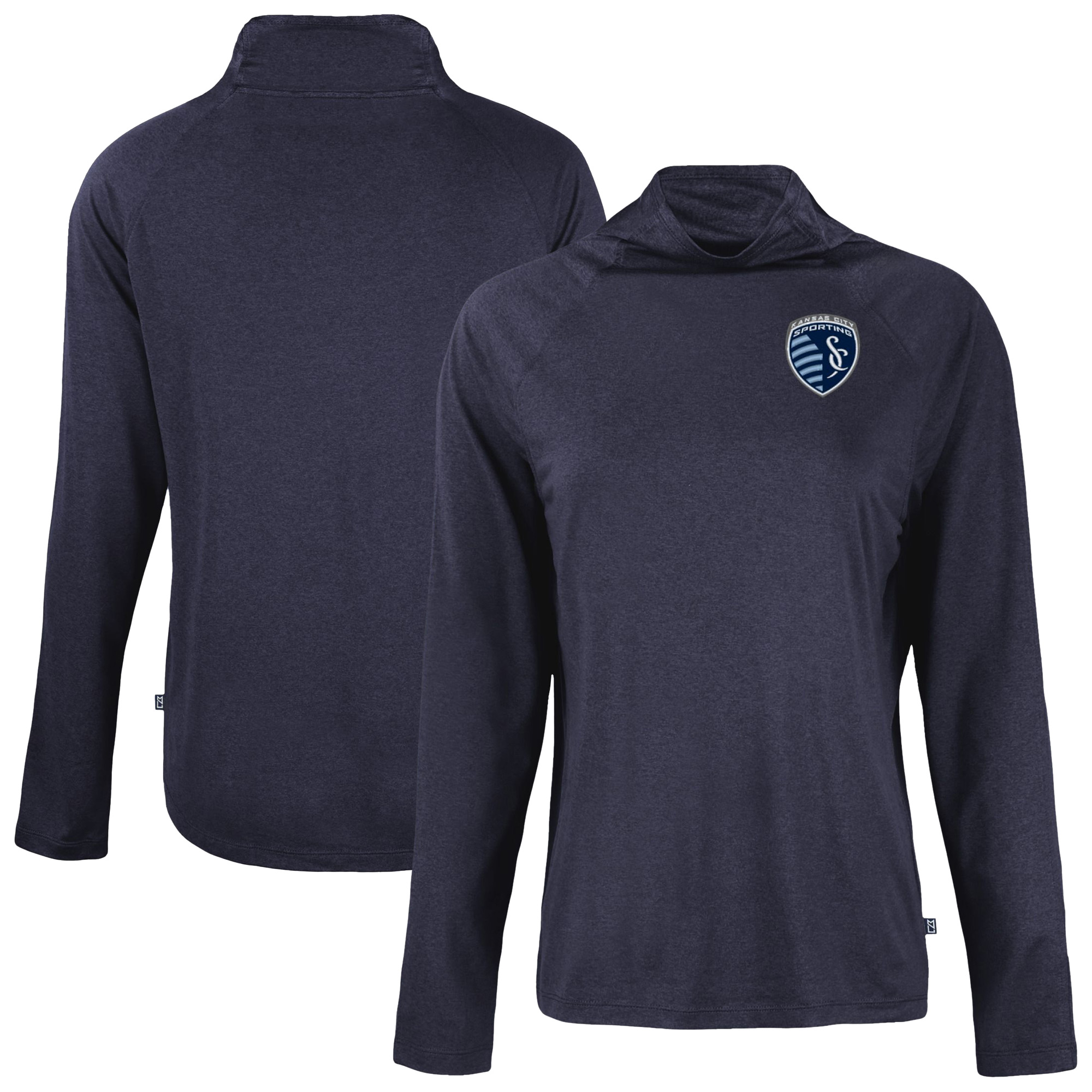 Women’s Cutter & Buck Navy Sporting Kansas City Coastline Epic Comfort Eco Recycled Funnel-Neck Top Women’s Cutter & Buck Navy Sporting Kansas City Coastline Epic Comfort Eco Recycled Funnel-Neck Top