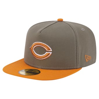 Men's New Era Olive/Orange Cincinnati Reds Two-Tone Color Pack A-Frame 59FIFTY Fitted Hat