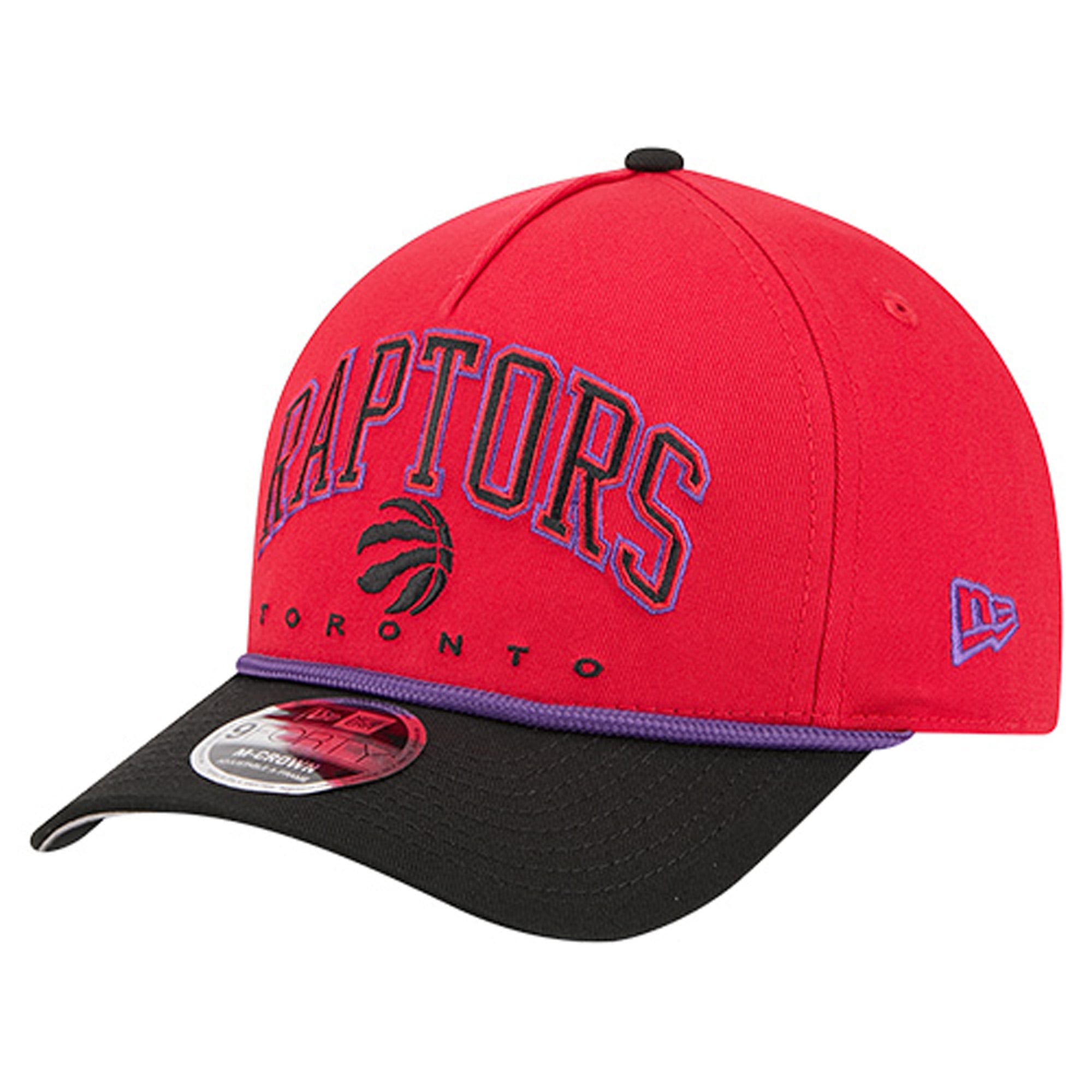 Men's New Era  Red/Black Toronto Raptors Arch 9FORTY M-Crown A-Frame Adjustable Hat