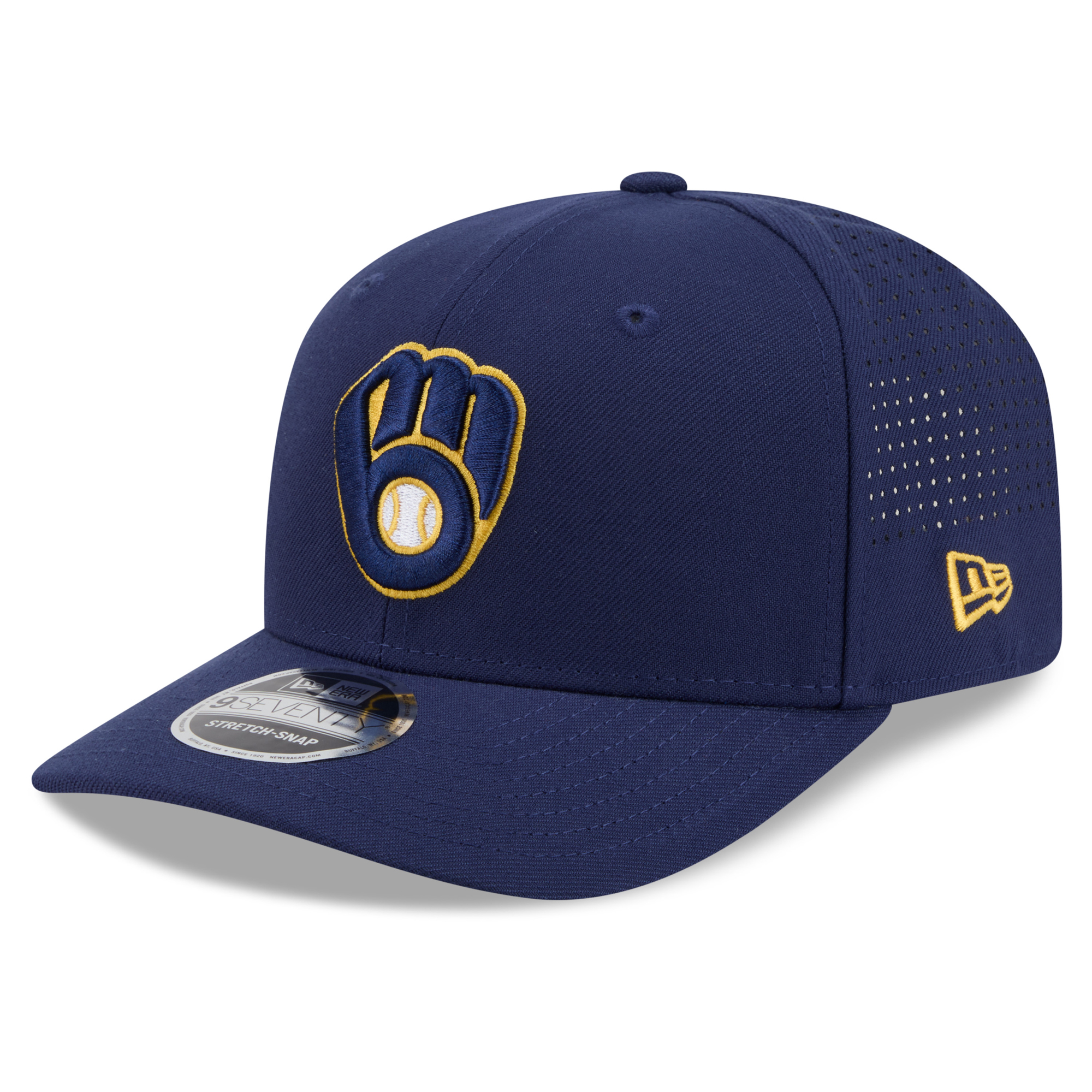 Men's New Era  Navy Milwaukee Brewers Performance 9SEVENTY Adjustable Hat