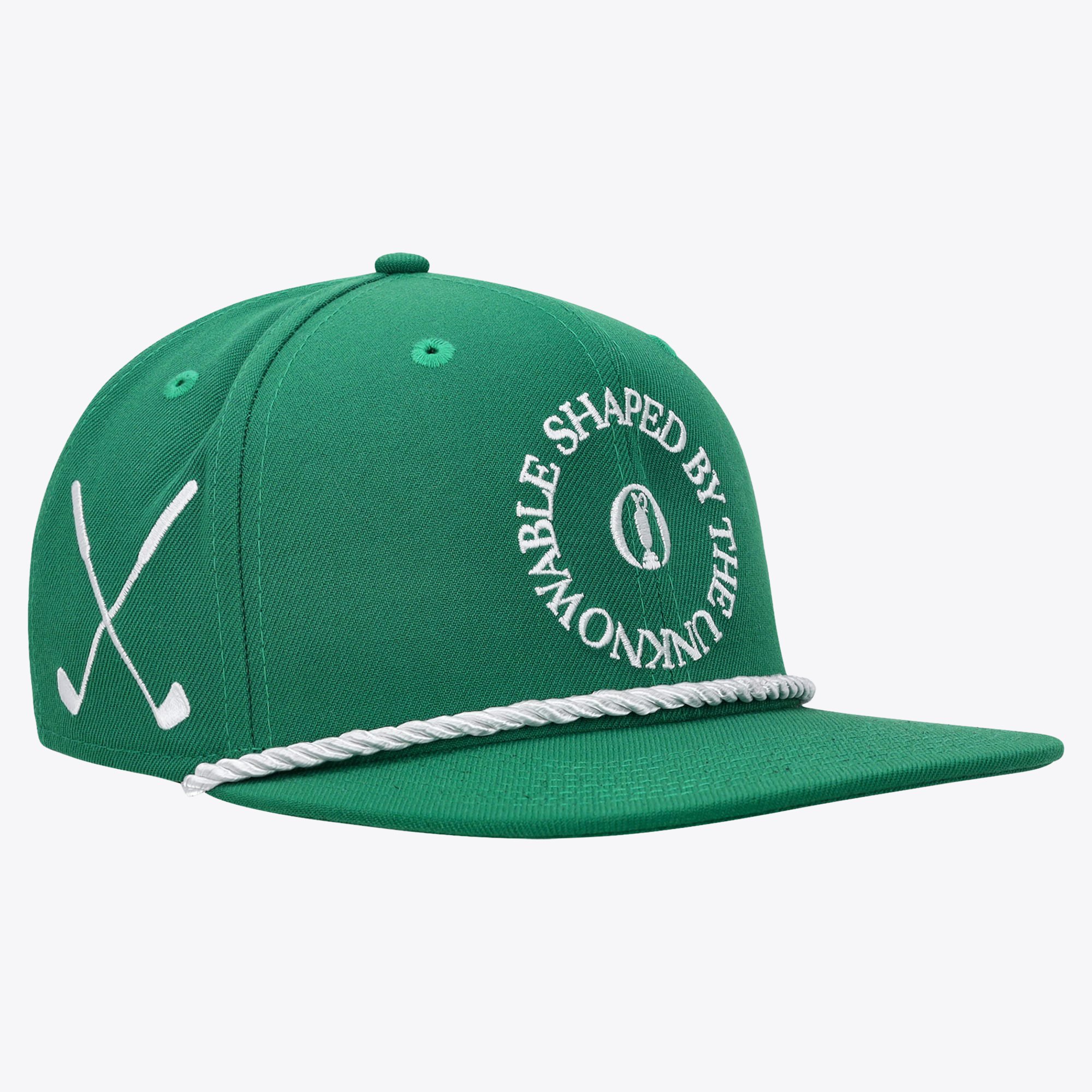 The Open Flatbrim Rope Detail Berretto - Verde