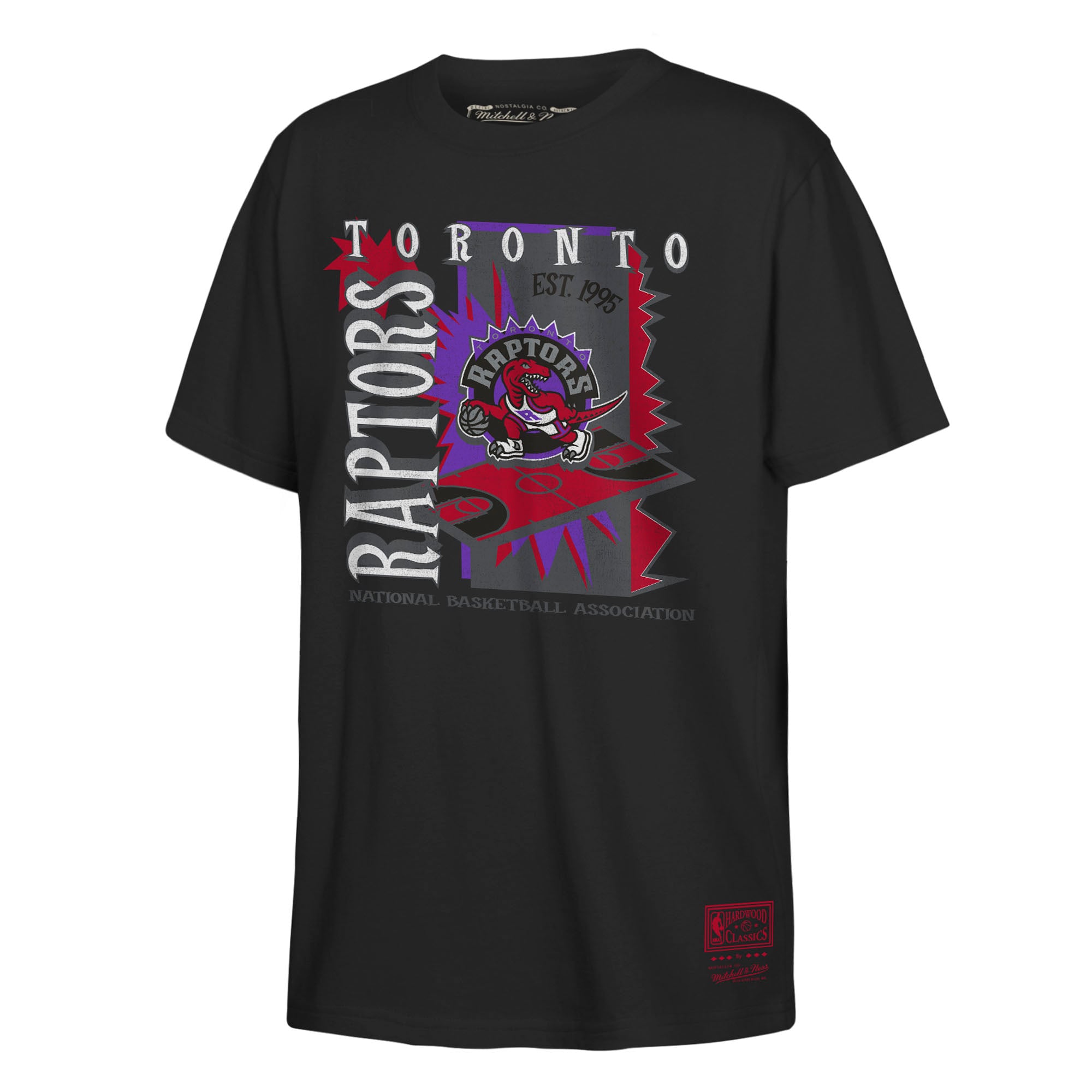 Youth Mitchell & Ness Black Toronto Raptors Retro '90s Poster T-Shirt