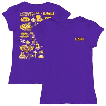 Youth Vive La Fete  Purple LSU Tigers Impressions Artwork Fitted T-Shirt