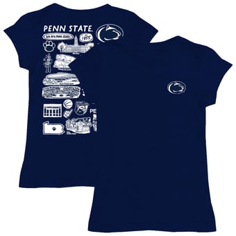 Youth Vive La Fete  Navy Penn State Nittany Lions Impressions Artwork Fitted T-Shirt
