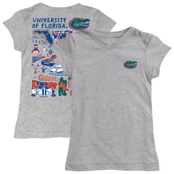 Youth Vive La Fete  Heather Gray Florida Gators Impressions Artwork Fitted T-Shirt