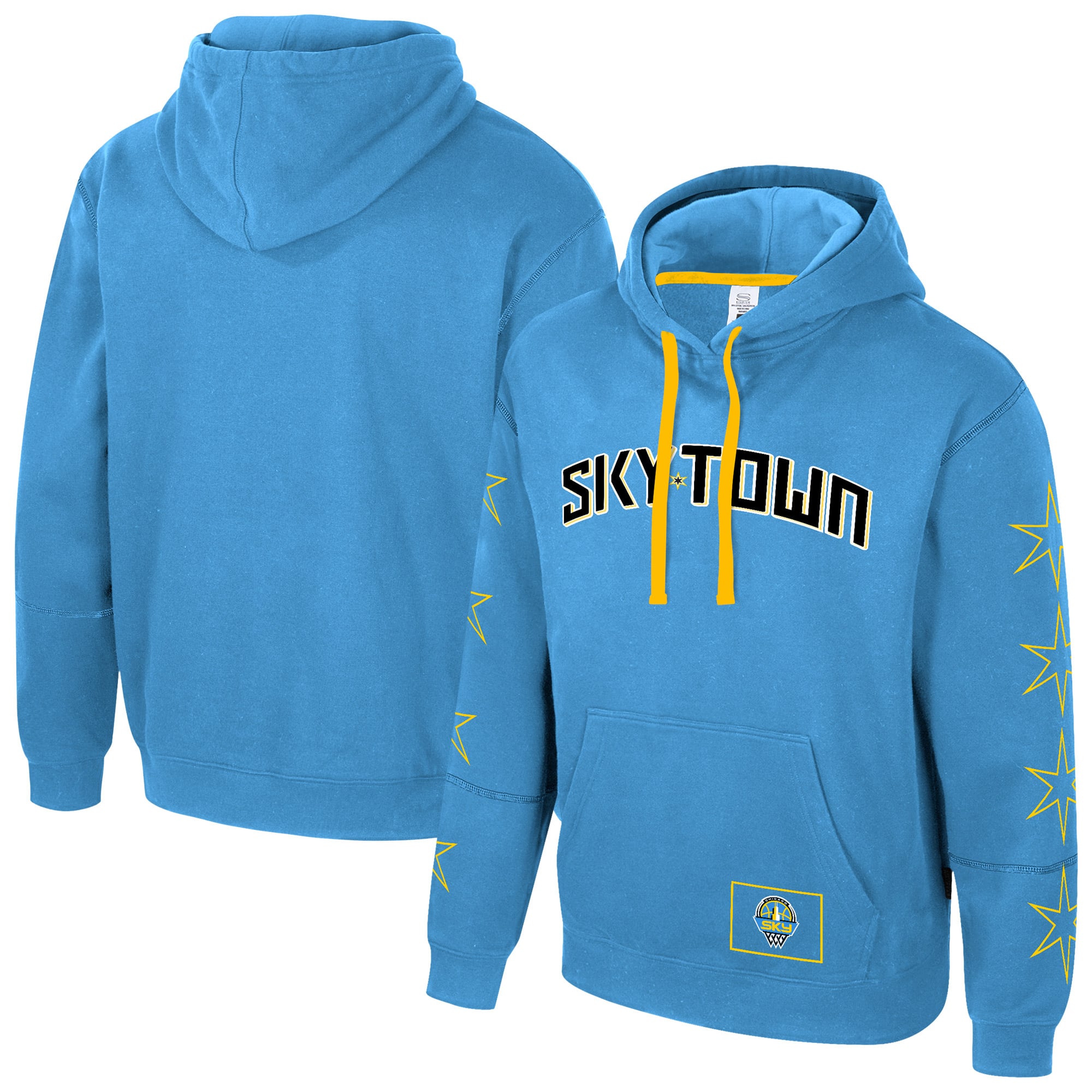 Unisex Stadium Essentials Light Blue Chicago Sky City Star Rebel Edition Pullover Hoodie