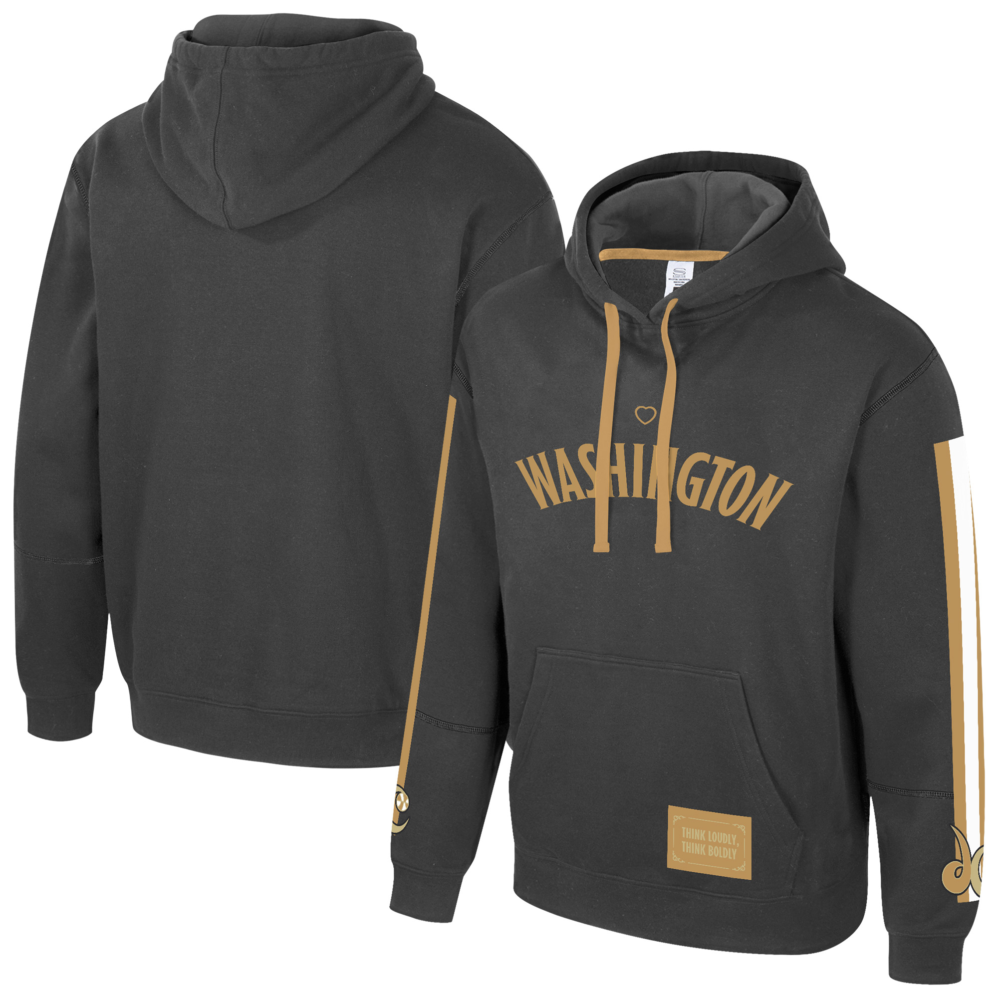 Unisex Stadium Essentials Black Washington Mystics City Star Rebel Edition Pullover Hoodie