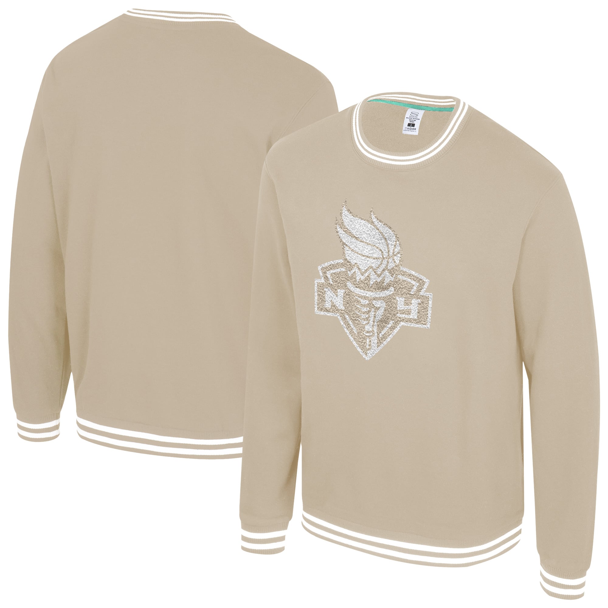 Unisex Stadium Essentials  Tan New York Liberty Club Level Chenille Pullover Sweatshirt