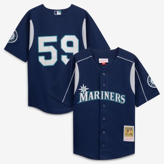 Preschool Mitchell & Ness Felix Hernandez Navy Seattle Mariners Cooperstown Collection Batting Practice Jersey