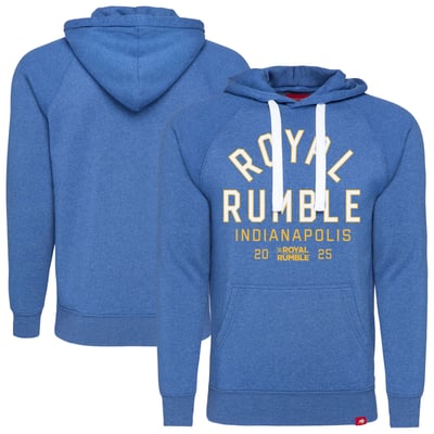 Men's Sportiqe  Heather Royal 2025 Royal Rumble Raglan Tri-Blend Pullover Hoodie