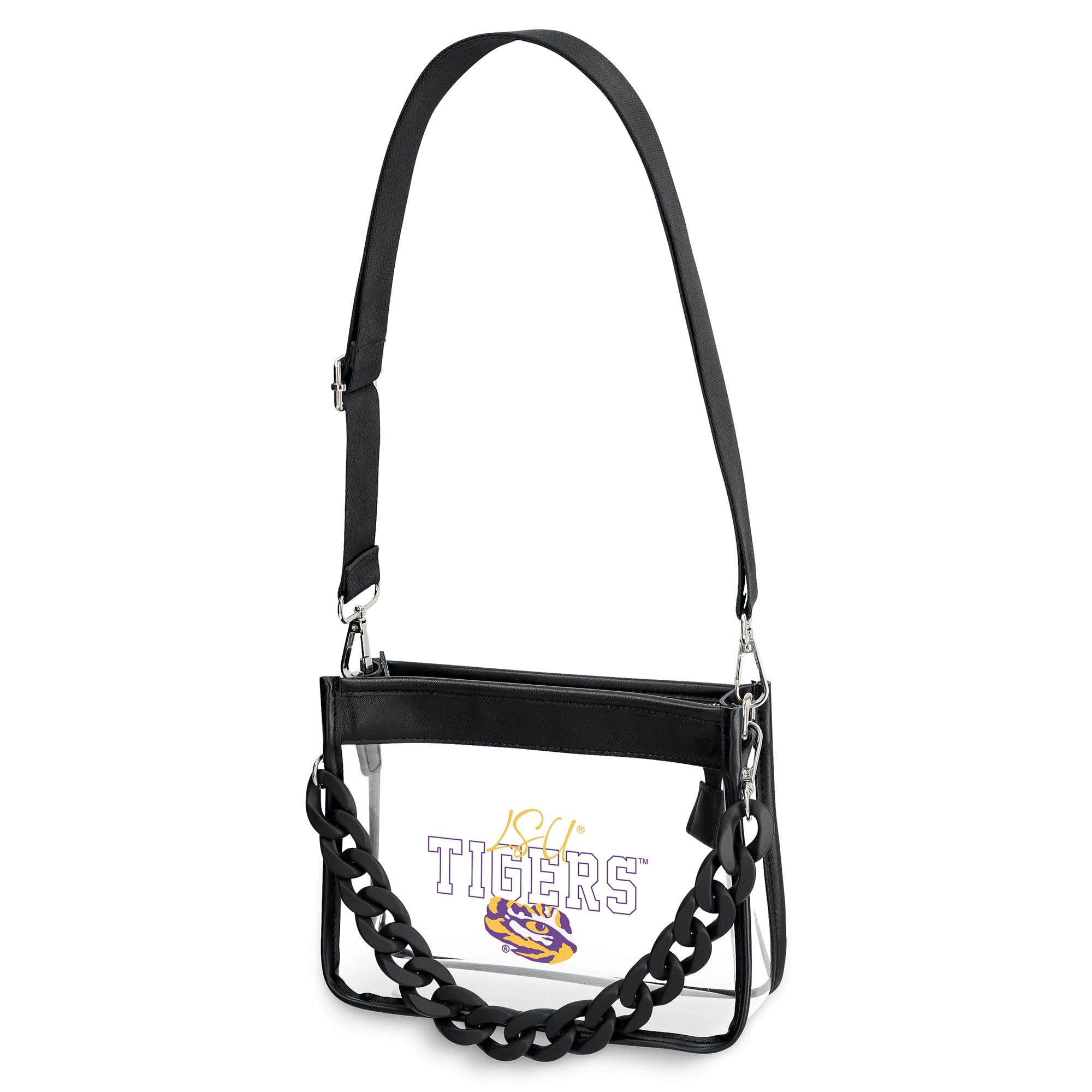 WEAR by Erin Andrews  LSU Tigers Plastic Chain Mini Crossbody Bag