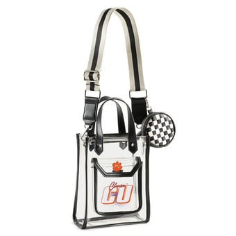 WEAR by Erin Andrews Clemson Tigers Clear Stadium Crossbody Purse with Coin Pouch