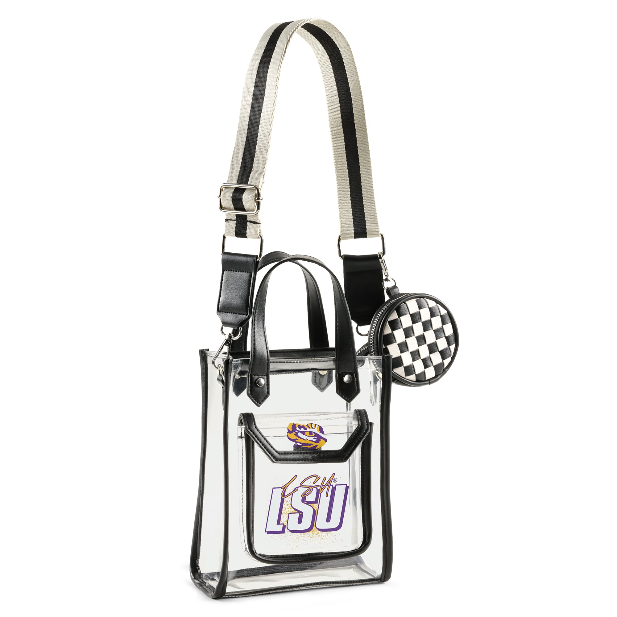 WEAR by Erin Andrews LSU Tigers Clear Stadium Crossbody Purse with Coin Pouch