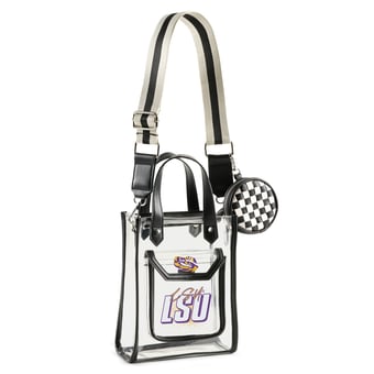 WEAR by Erin Andrews LSU Tigers Clear Stadium Crossbody Purse with Coin Pouch