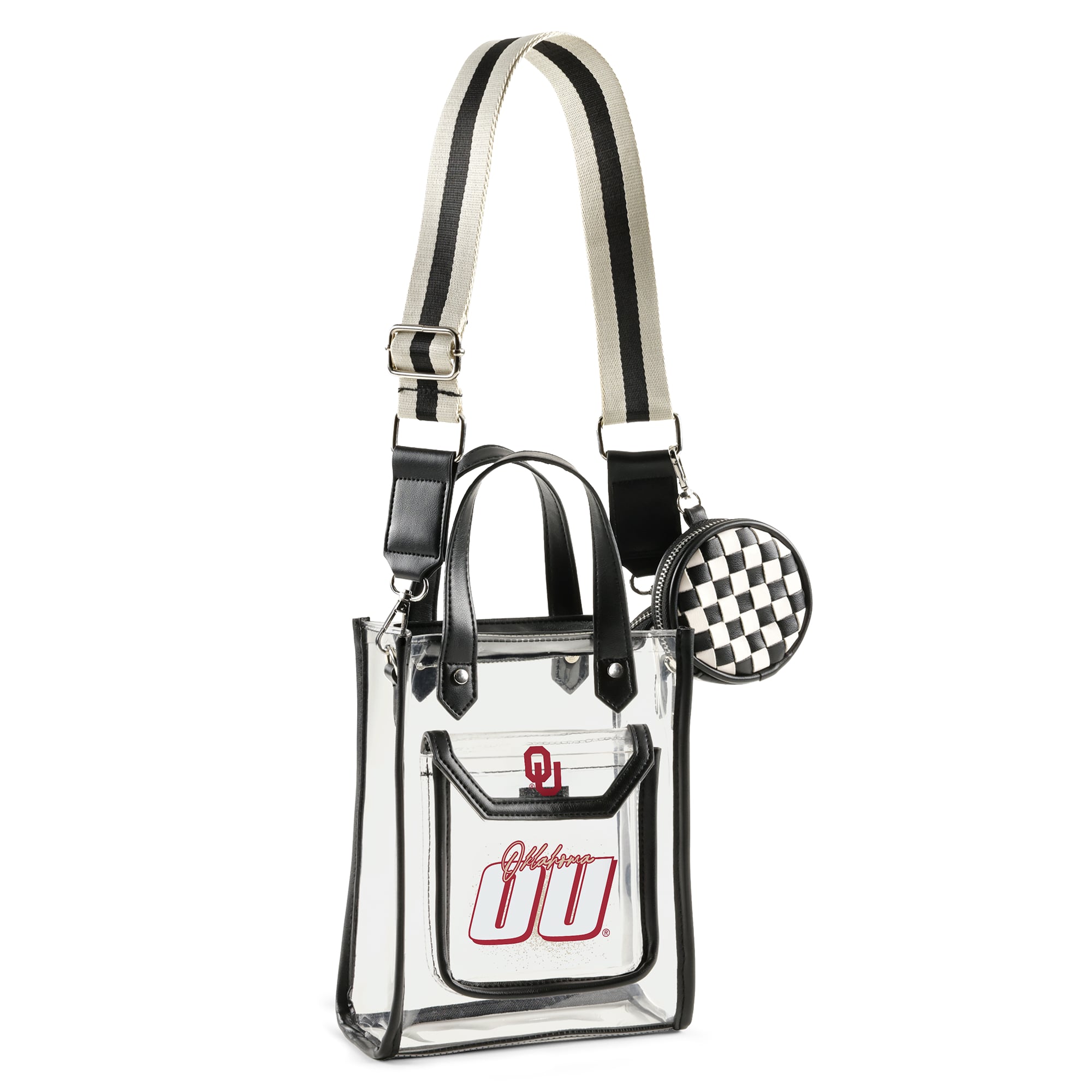 WEAR by Erin Andrews Oklahoma Sooners Clear Stadium Crossbody Purse with Coin Pouch