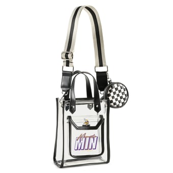 WEAR by Erin Andrews Minnesota Vikings Clear Stadium Crossbody Purse with Coin Pouch