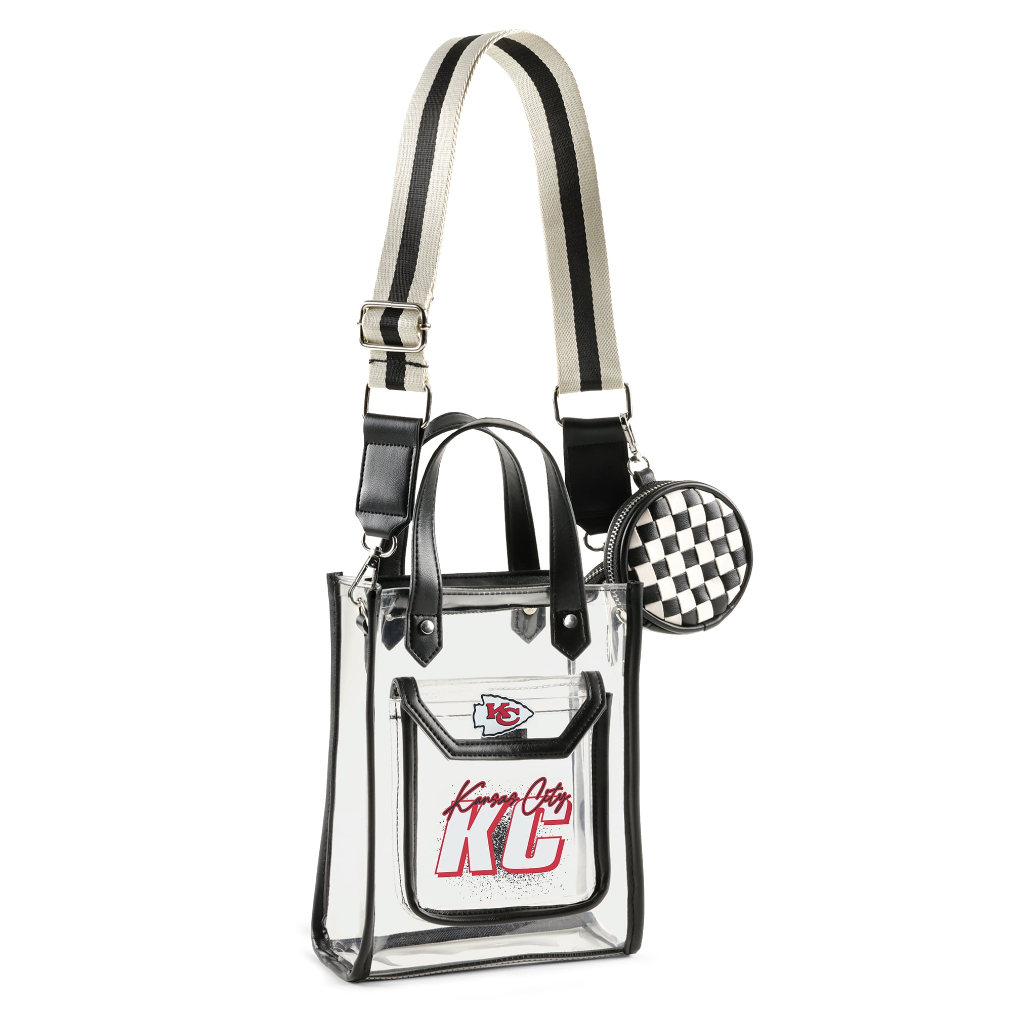 WEAR by Erin Andrews Kansas City Chiefs Clear Stadium Crossbody Purse with Coin Pouch