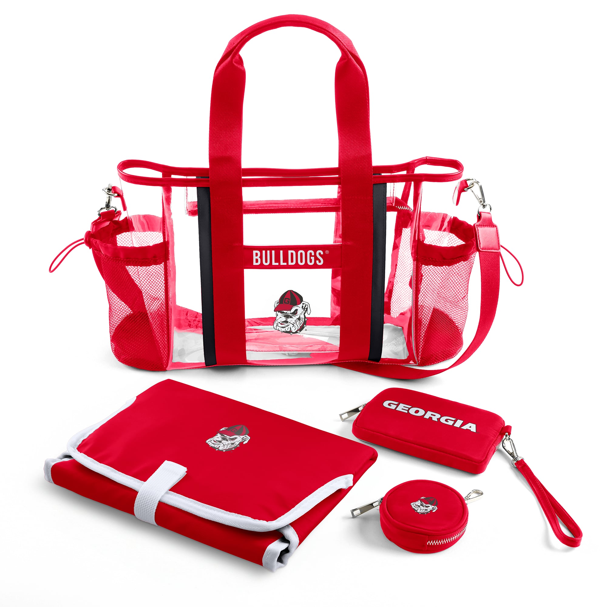 WEAR by Erin Andrews Georgia Bulldogs Clear Stadium Baby Bag