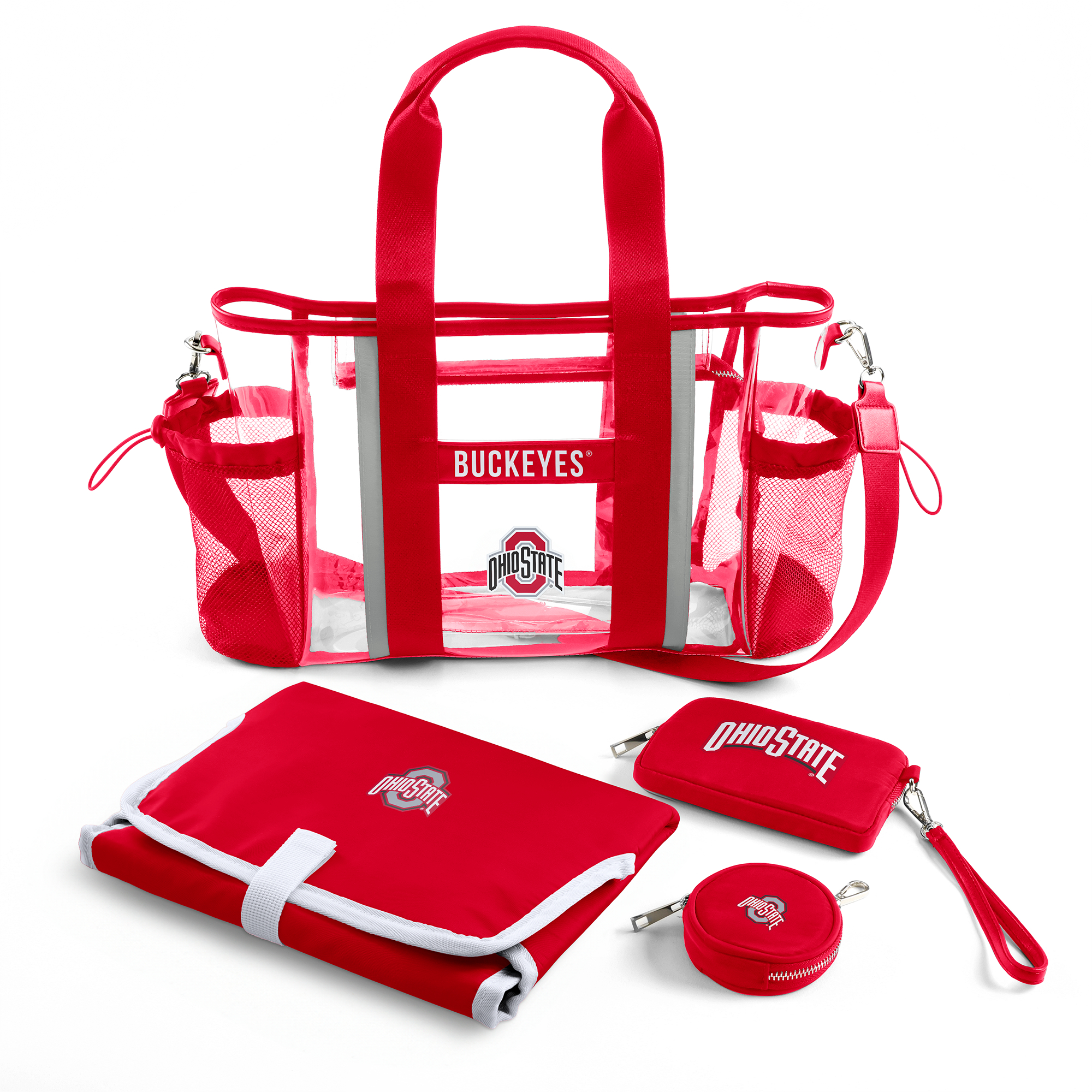 WEAR by Erin Andrews Ohio State Buckeyes Clear Stadium Baby Bag