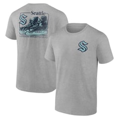 Men's Heather Gray Seattle Kraken Glory Skates T-Shirt