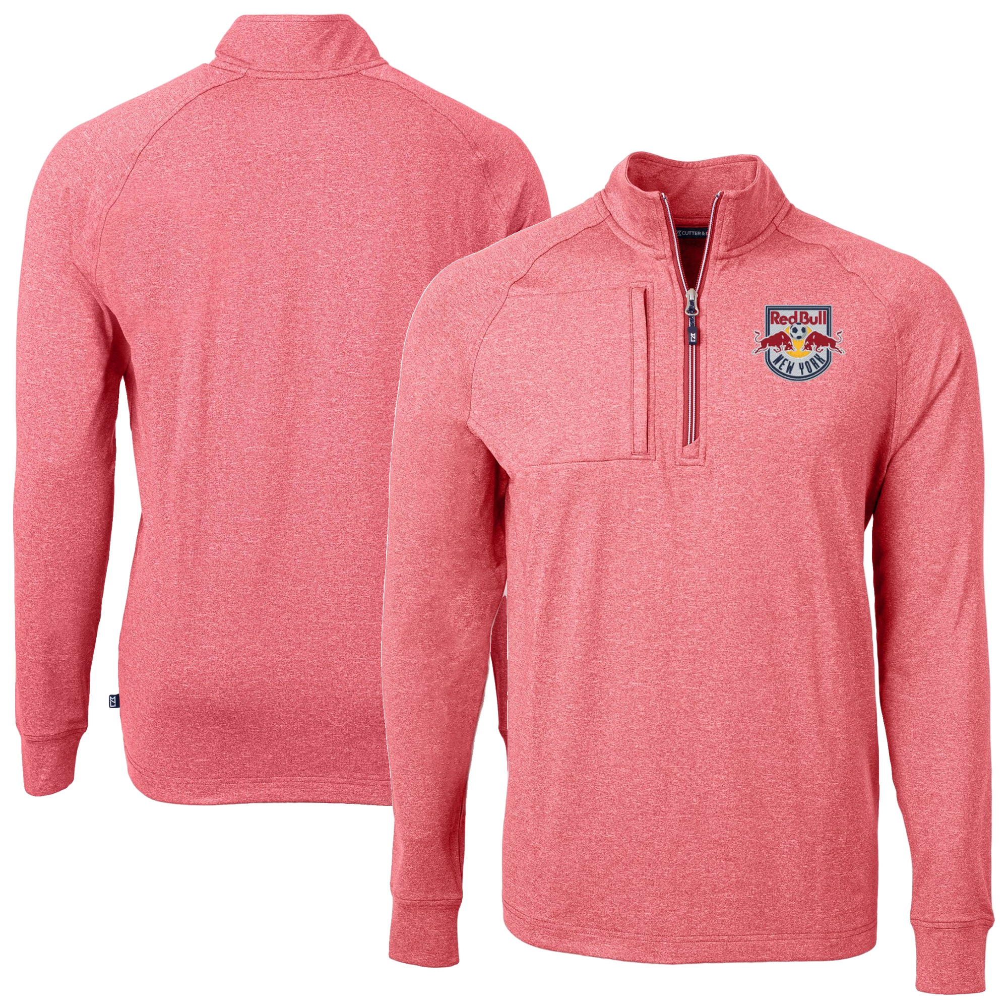 Men’s Cutter & Buck Heather Red New York Red Bulls Big & Tall Adapt Eco Knit Quarter-Zip Top Men’s Cutter & Buck Heather Red New York Red Bulls Big & Tall Adapt Eco Knit Quarter-Zip Top