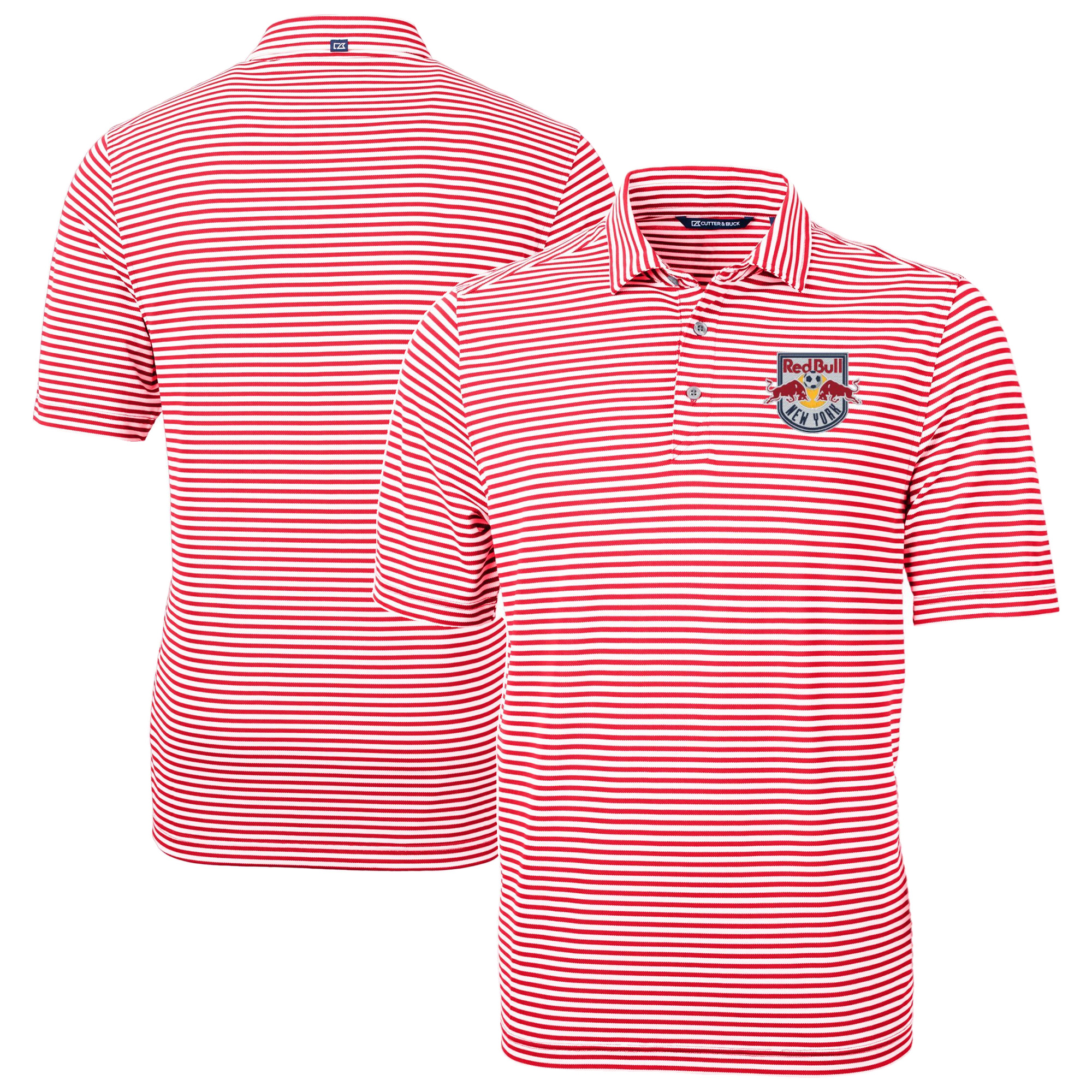Men’s Cutter & Buck Red New York Red Bulls Big & Tall Virtue Eco Pique Stripe Recycled Polo Men’s Cutter & Buck Red New York Red Bulls Big & Tall Virtue Eco Pique Stripe Recycled Polo