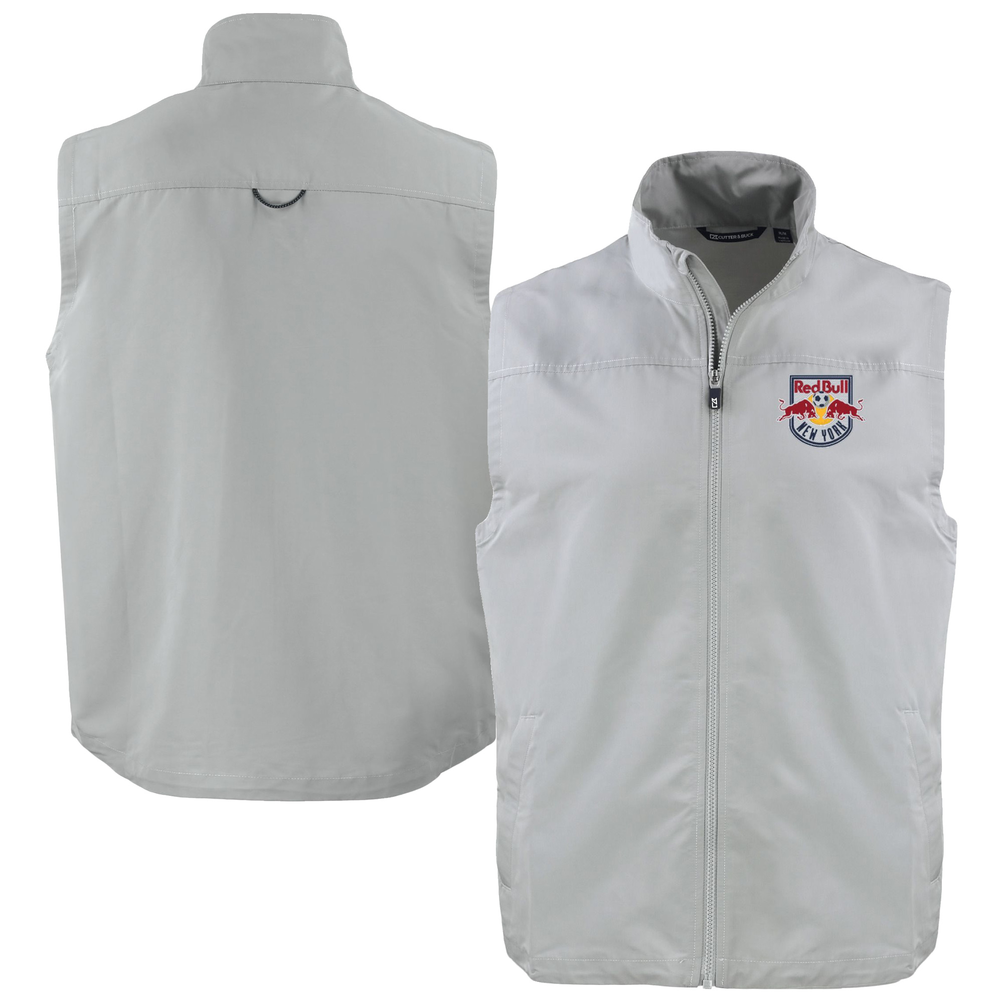 Men’s Cutter & Buck Gray New York Red Bulls Big & Tall Charter Eco Recycled Full-Zip Vest Men’s Cutter & Buck Gray New York Red Bulls Big & Tall Charter Eco Recycled Full-Zip Vest