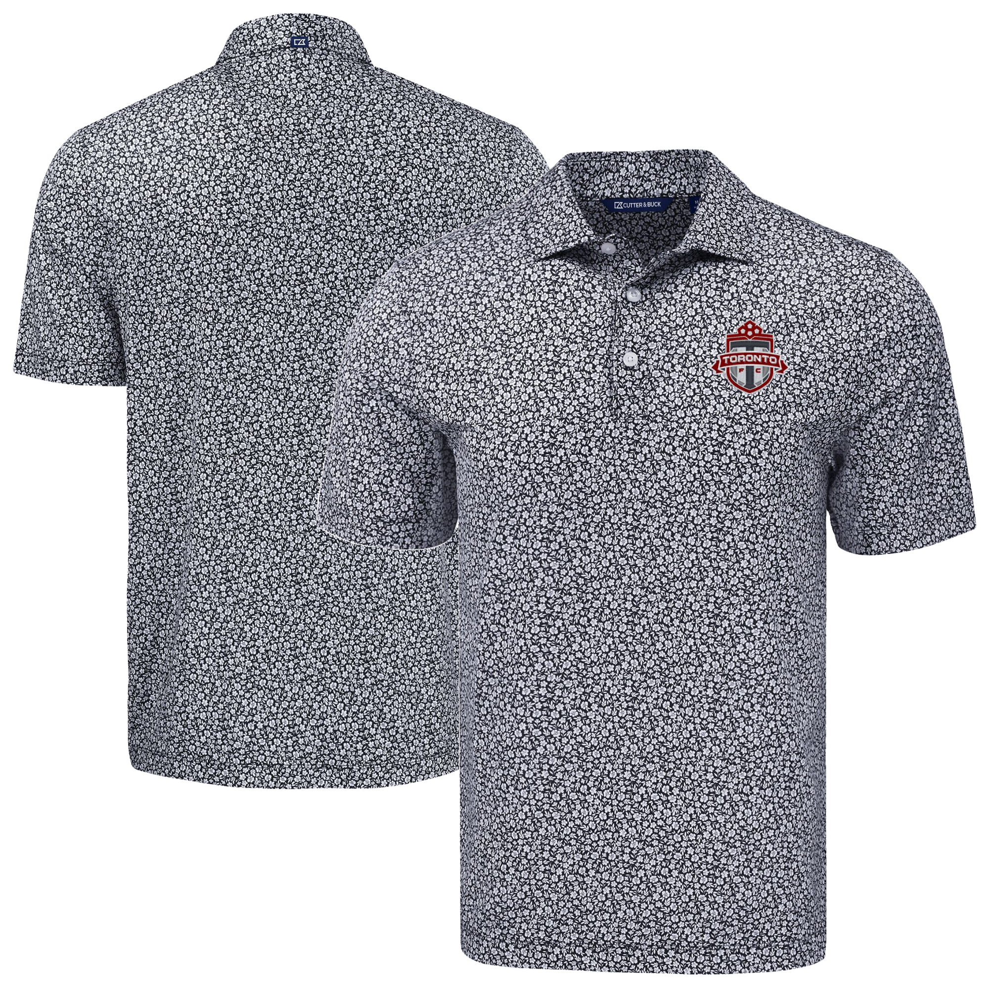 Men’s Cutter & Buck Black Toronto FC Big & Tall Pike Eco Flora Print Recycled Polo Men’s Cutter & Buck Black Toronto FC Big & Tall Pike Eco Flora Print Recycled Polo