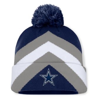 Women's Fanatics  Navy Dallas Cowboys Cornerback Cuffed Knit Hat with Pom