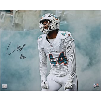 Chop Robinson Miami Dolphins Autographed "16 x 20" Entrance with Smoke Photograph