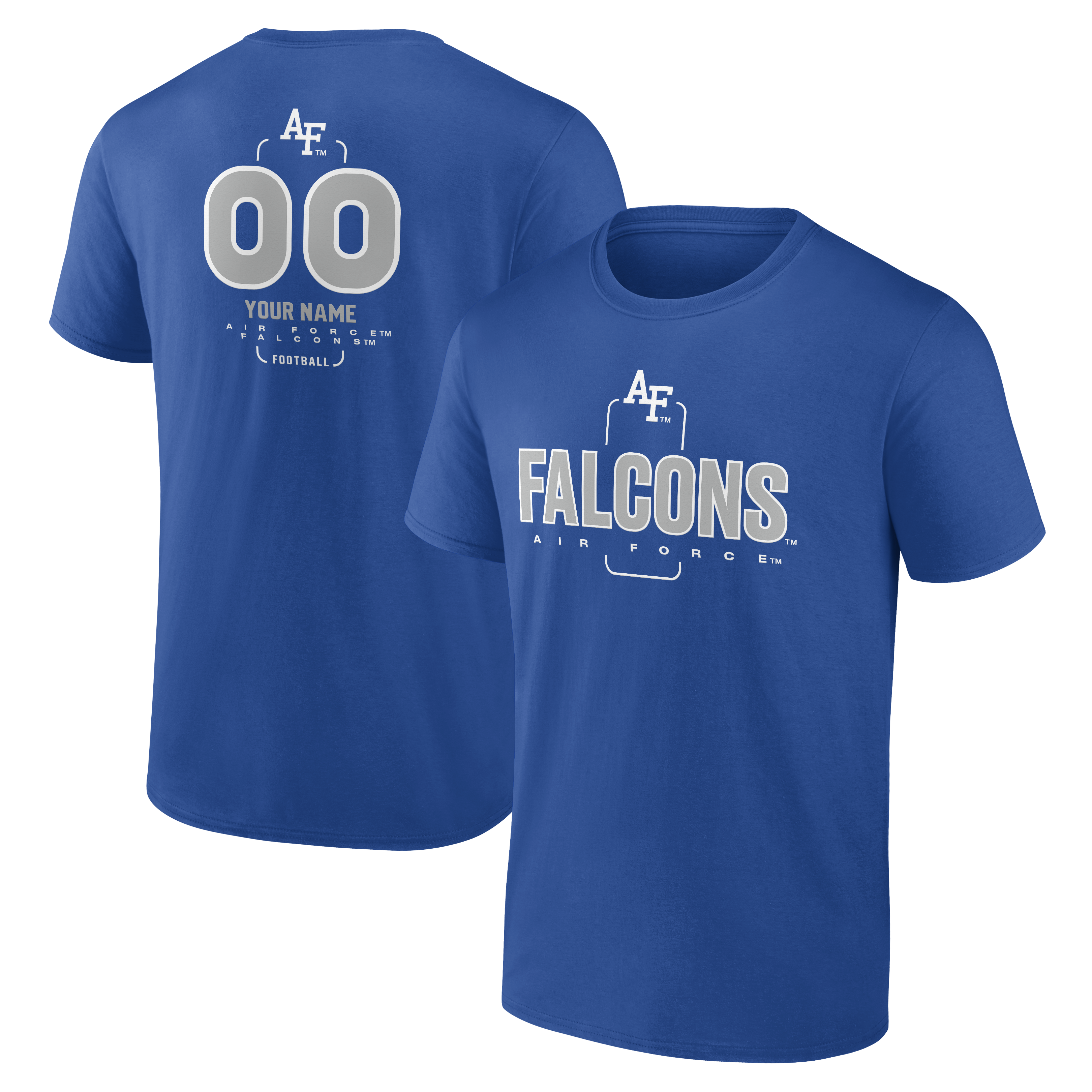 Men’s Royal Air Force Falcons Personalized Name & Number Midfielder T-Shirt Men’s Royal Air Force Falcons Personalized Name & Number Midfielder T-Shirt