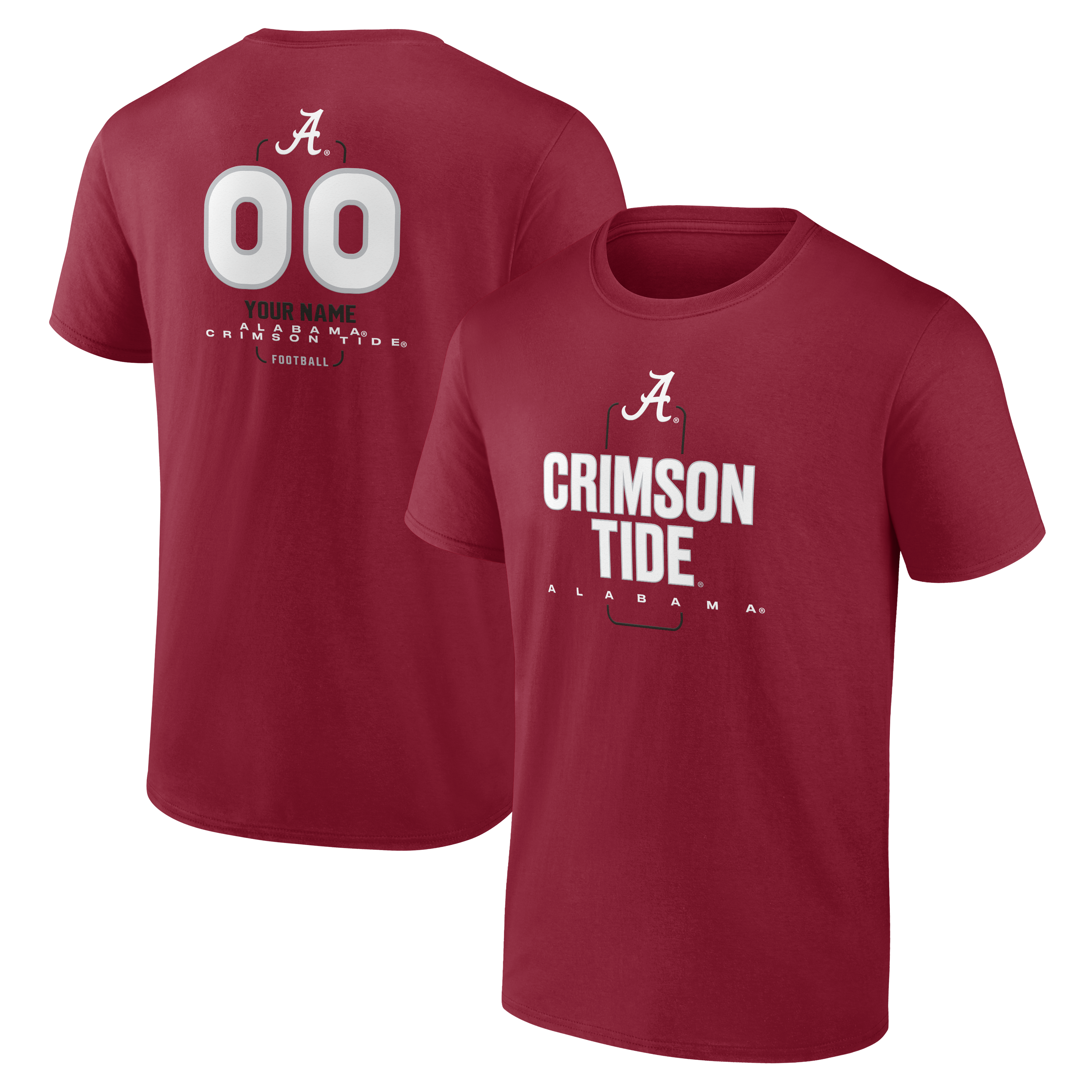Men’s Crimson Alabama Crimson Tide Personalized Name & Number Midfielder T-Shirt Men’s Crimson Alabama Crimson Tide Personalized Name & Number Midfielder T-Shirt