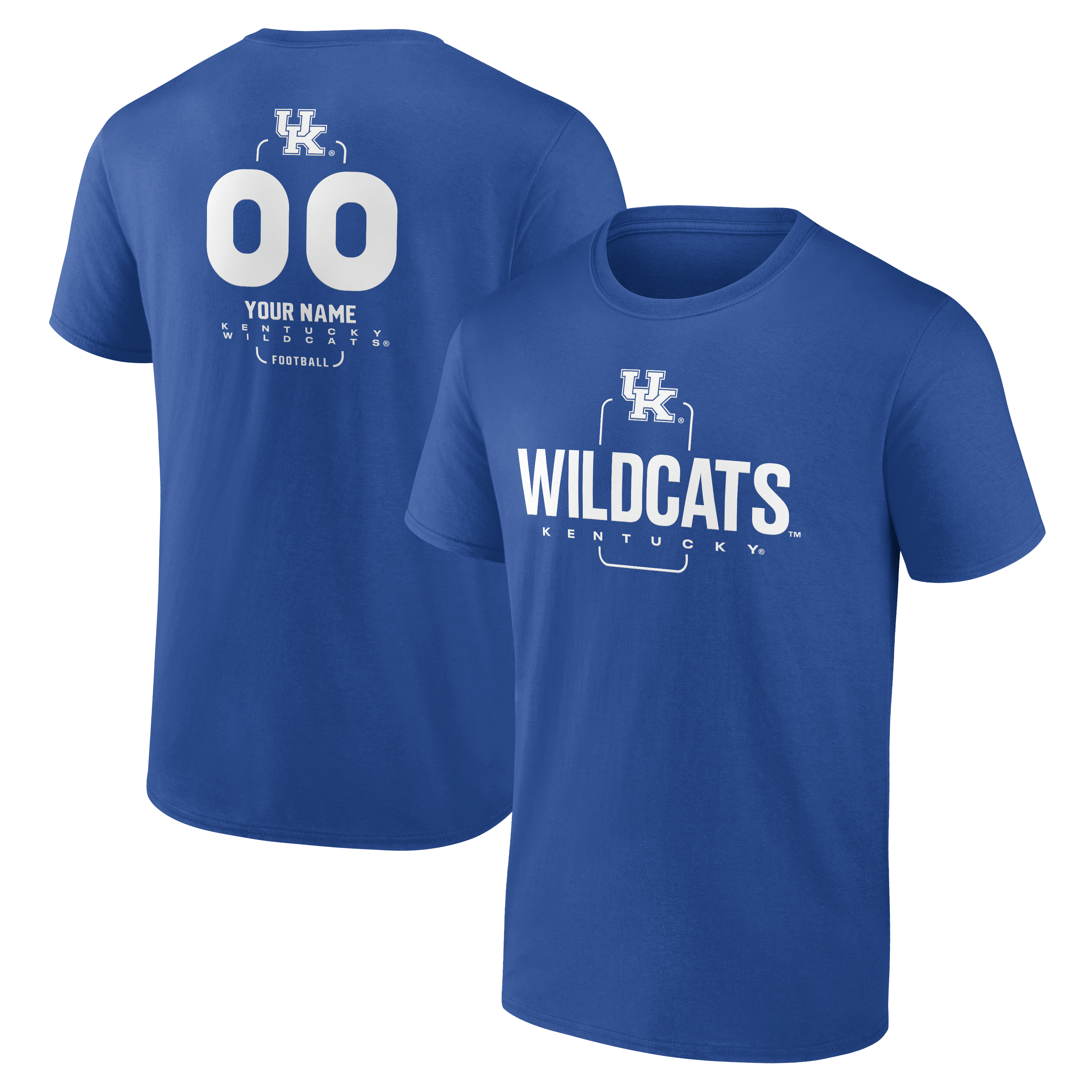 Men’s Royal Kentucky Wildcats Personalized Name & Number Midfielder T-Shirt Men’s Royal Kentucky Wildcats Personalized Name & Number Midfielder T-Shirt