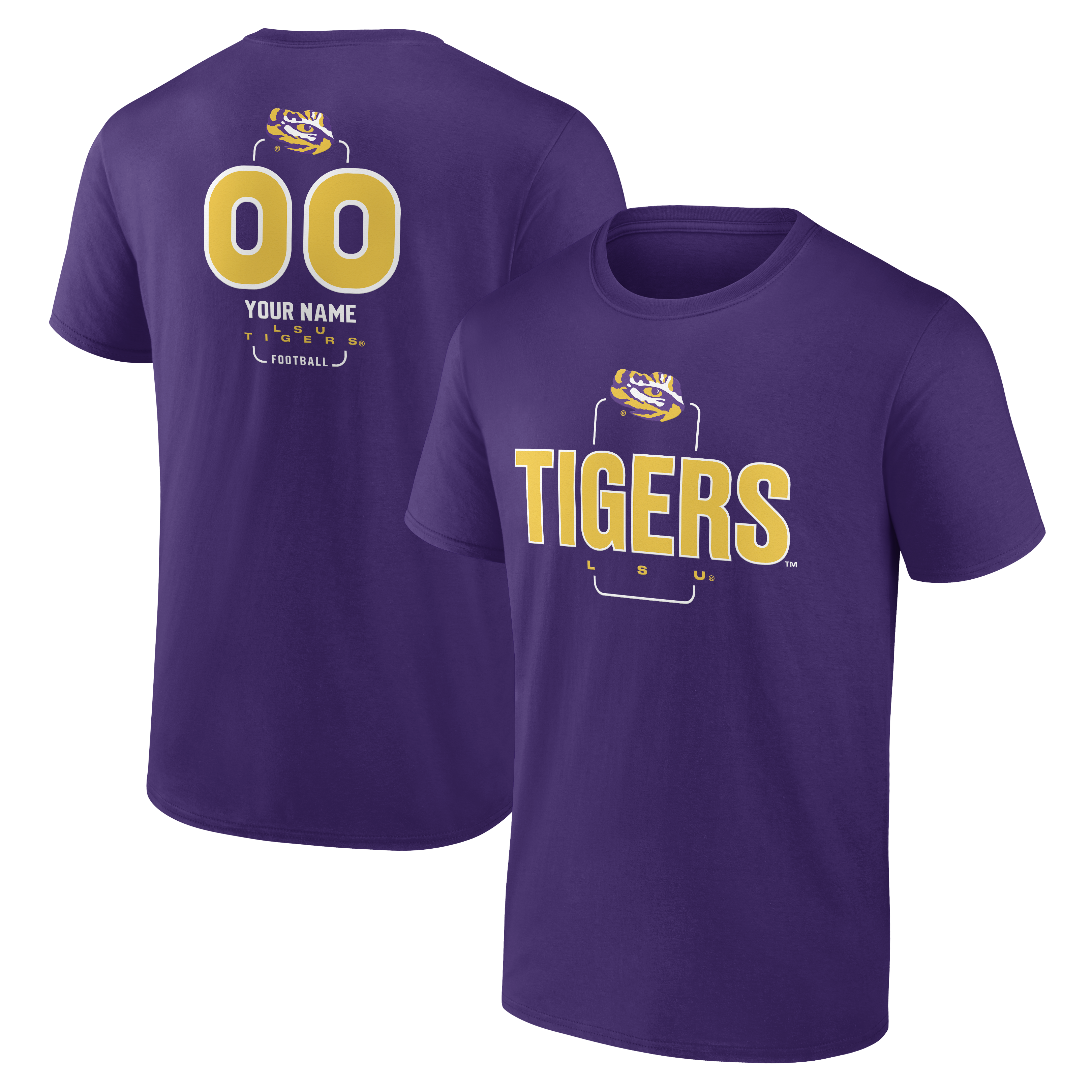 Men’s Purple LSU Tigers Personalized Name & Number Midfielder T-Shirt Men’s Purple LSU Tigers Personalized Name & Number Midfielder T-Shirt