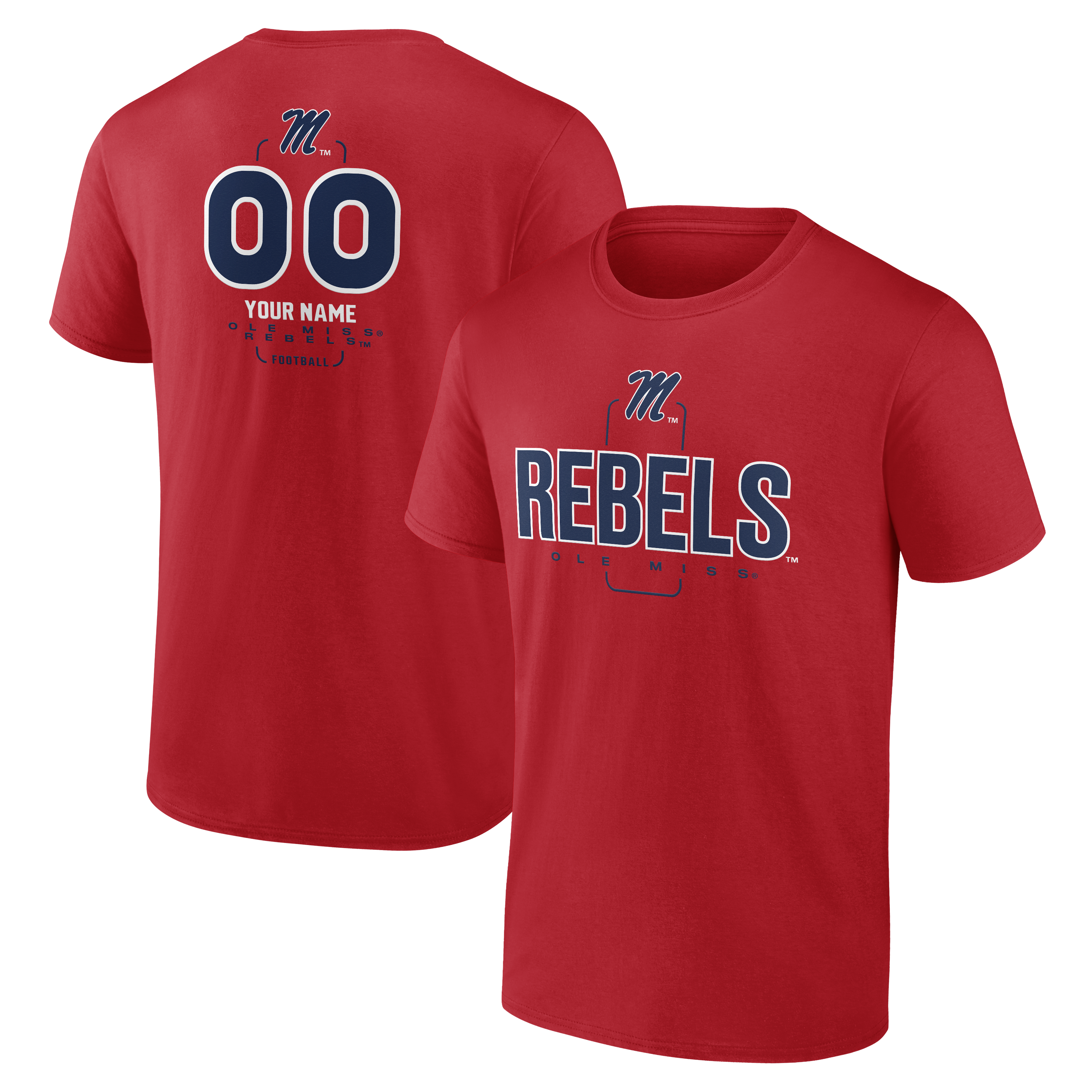 Men’s Red Ole Miss Rebels Personalized Name & Number Midfielder T-Shirt Men’s Red Ole Miss Rebels Personalized Name & Number Midfielder T-Shirt